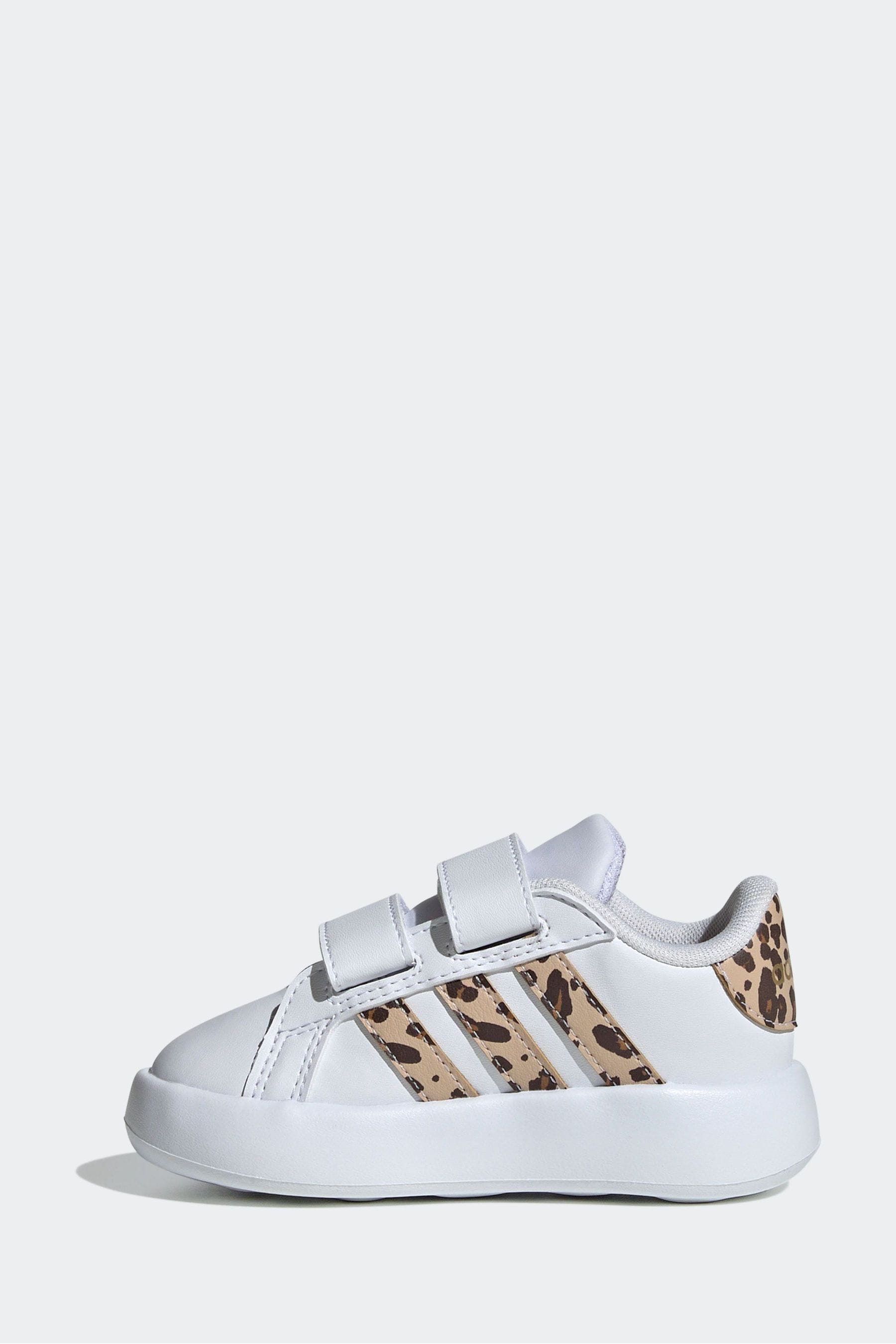 White/Brown adidas Sportswear Grand Court 2.0 Trainers