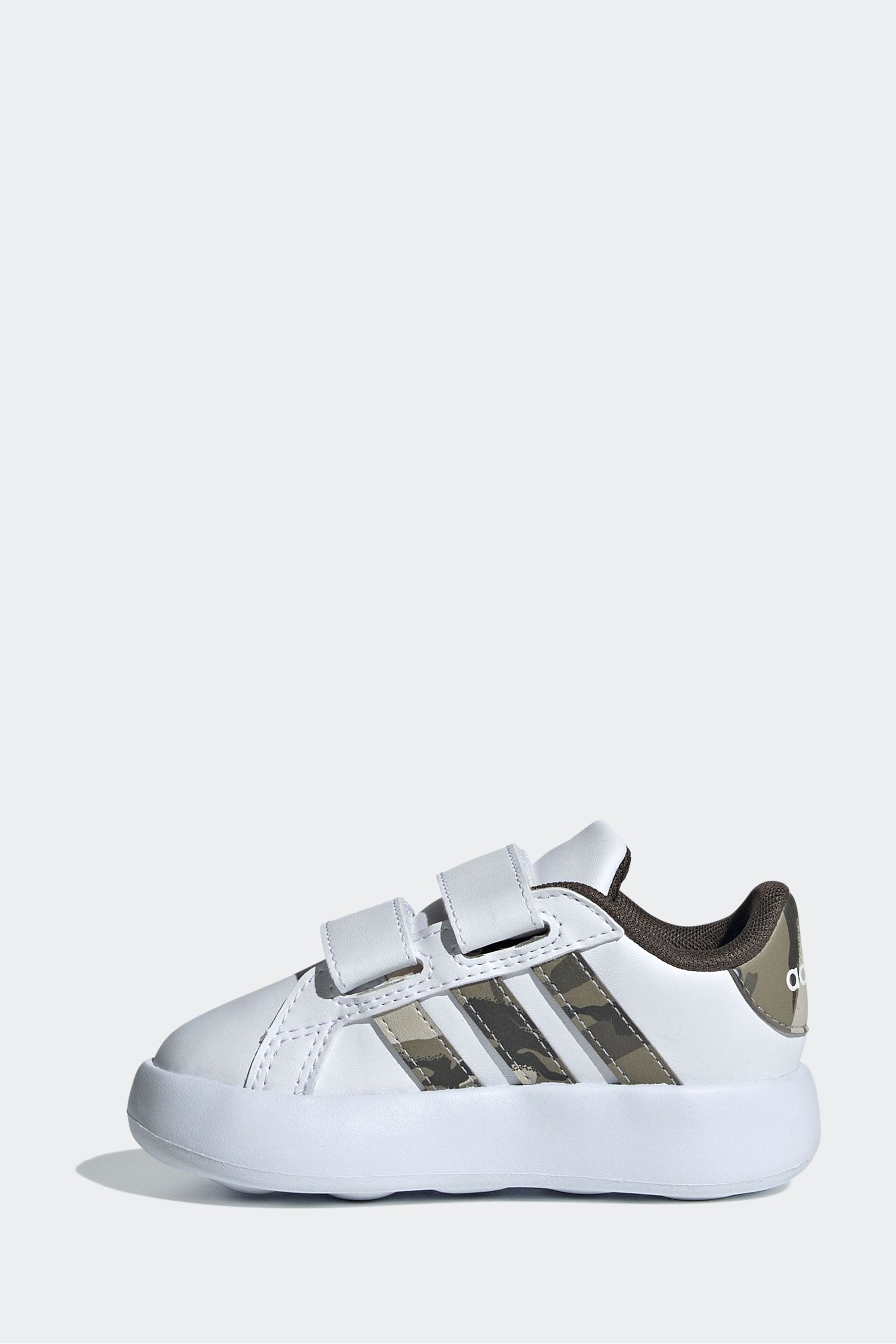 White/Pink adidas Sportswear Grand Court 2.0 Trainers