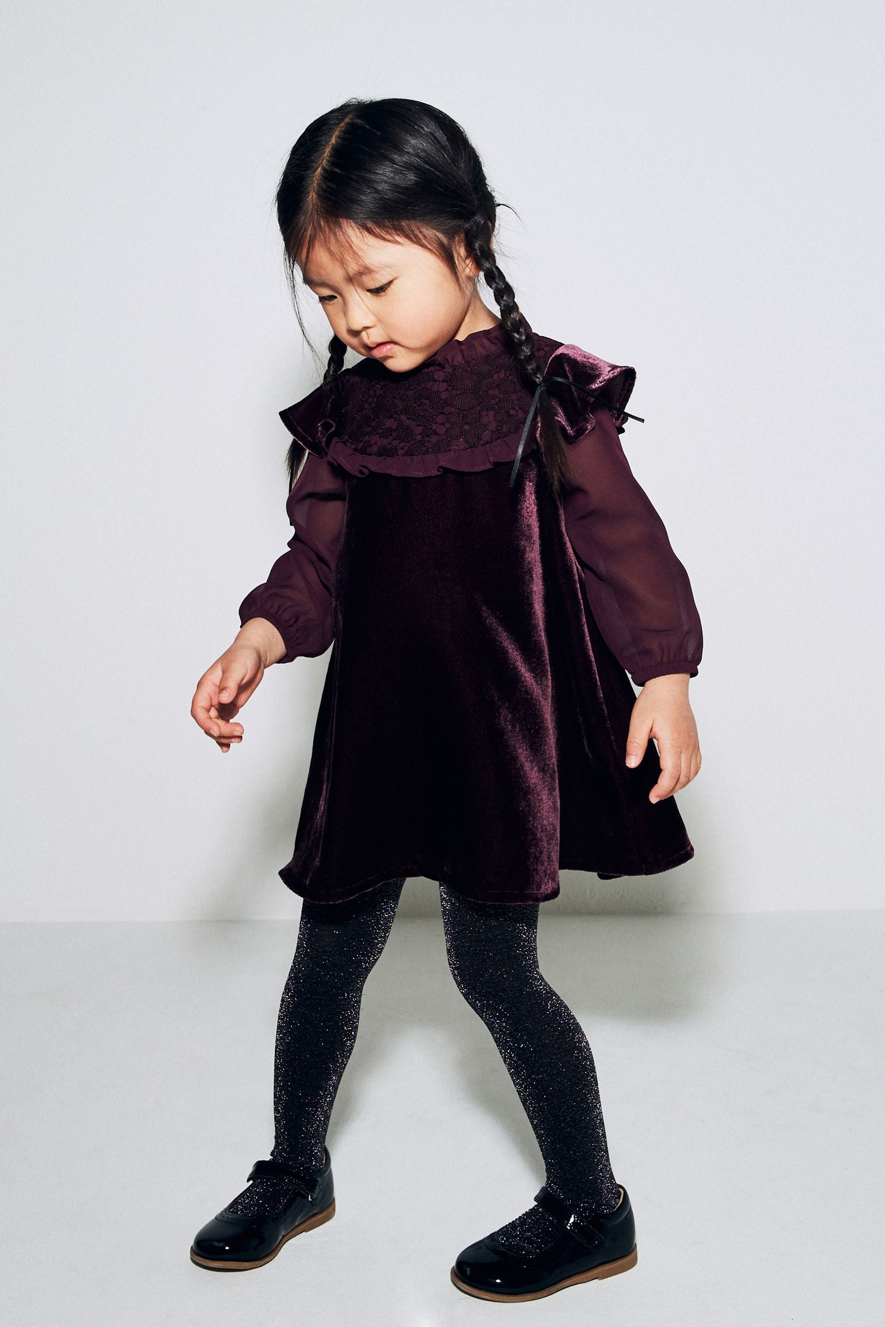 Red Lace Velvet Dress (3mths-8yrs)