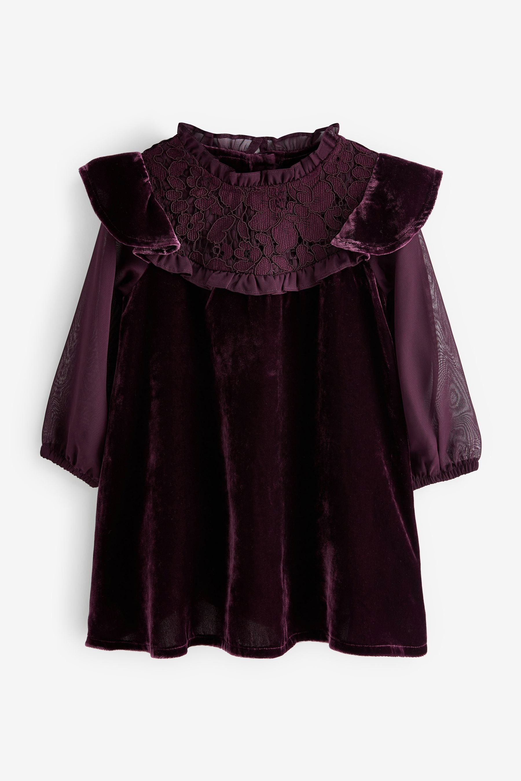 Red Lace Velvet Dress (3mths-8yrs)