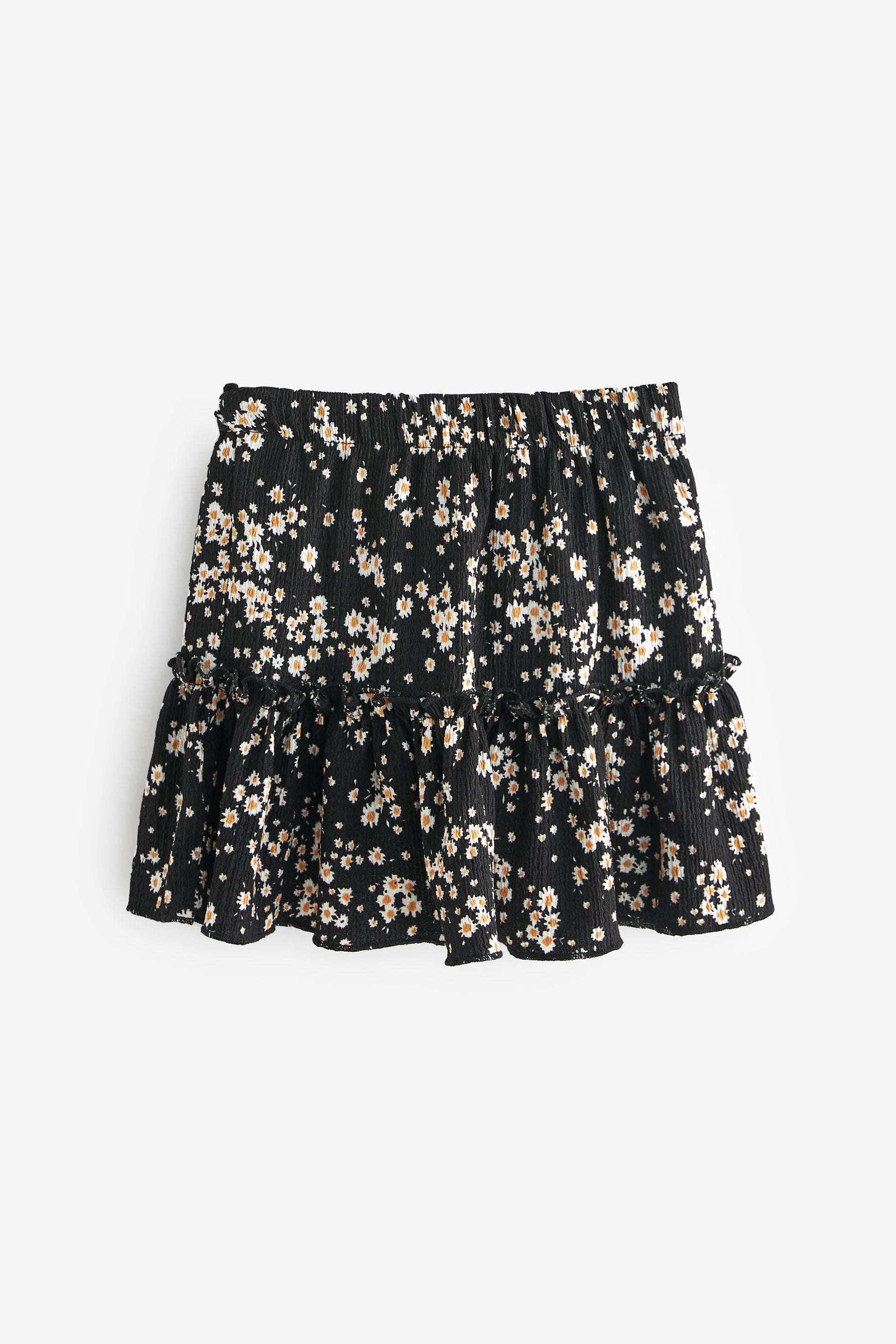 Black Floral Ditsy Wrap Skirt (3-16yrs)