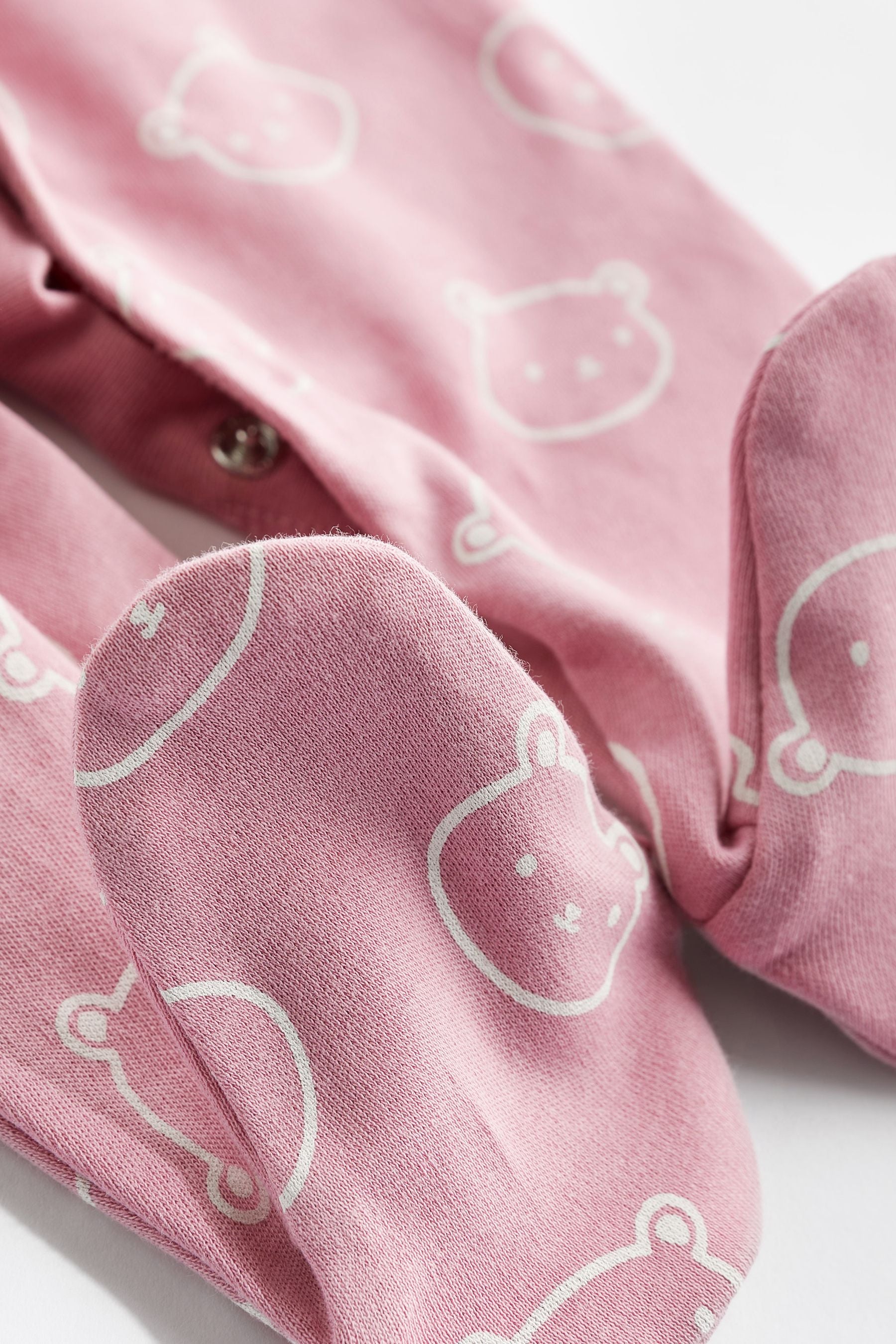 Pink Baby 100% Cotton Sleepsuits 3 Pack (0-2yrs)