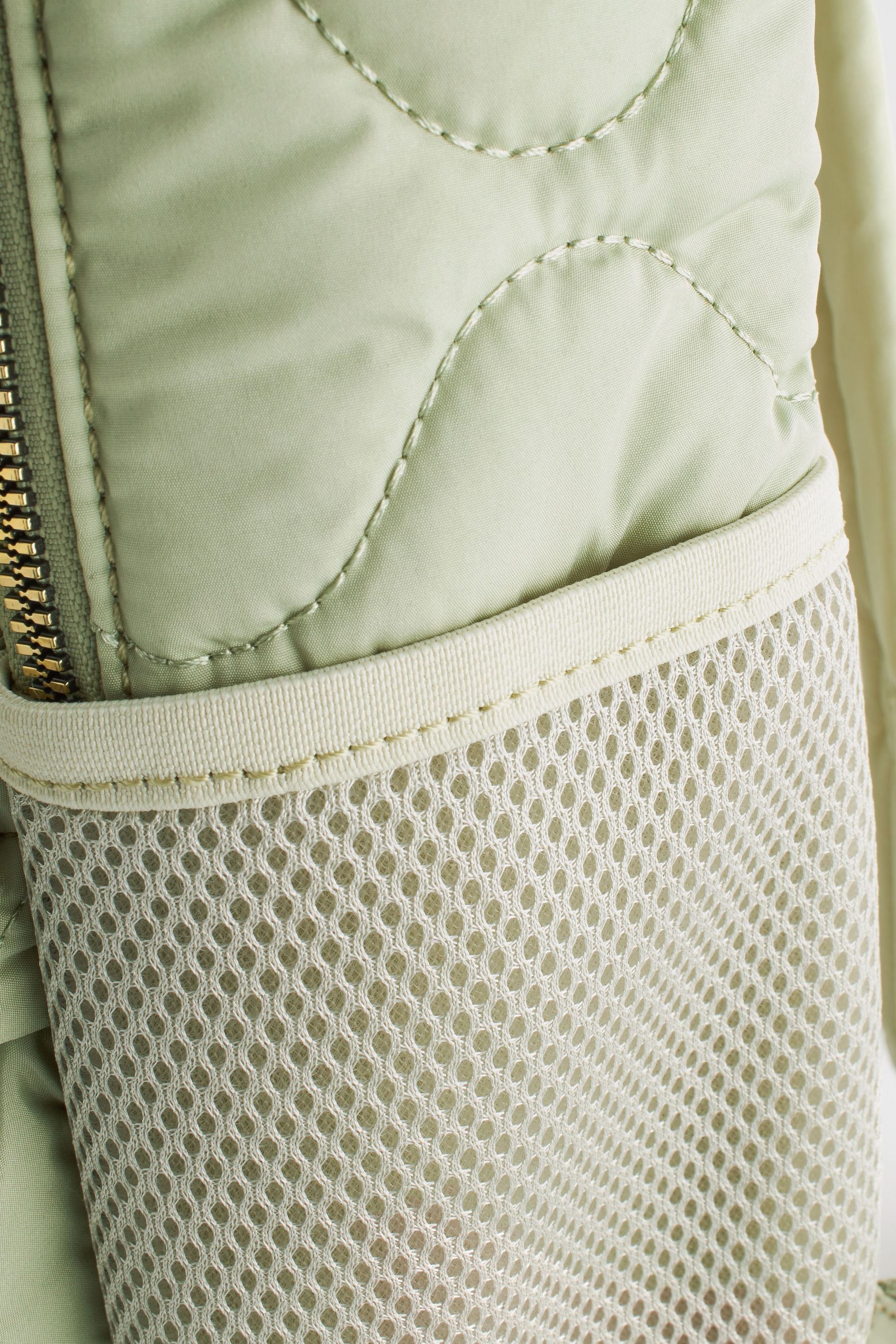 Sage Green Quilted Backpack