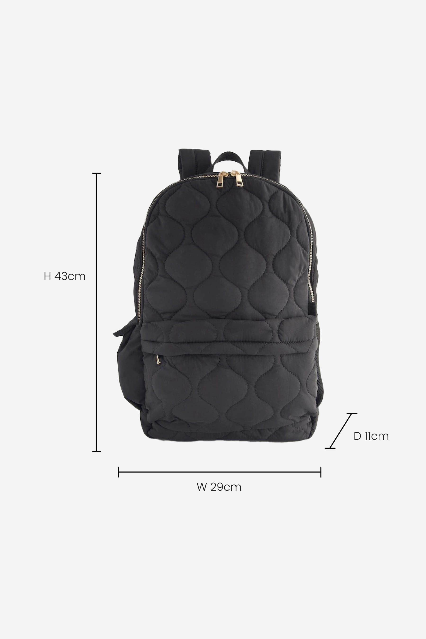 Black Quilted Backpack