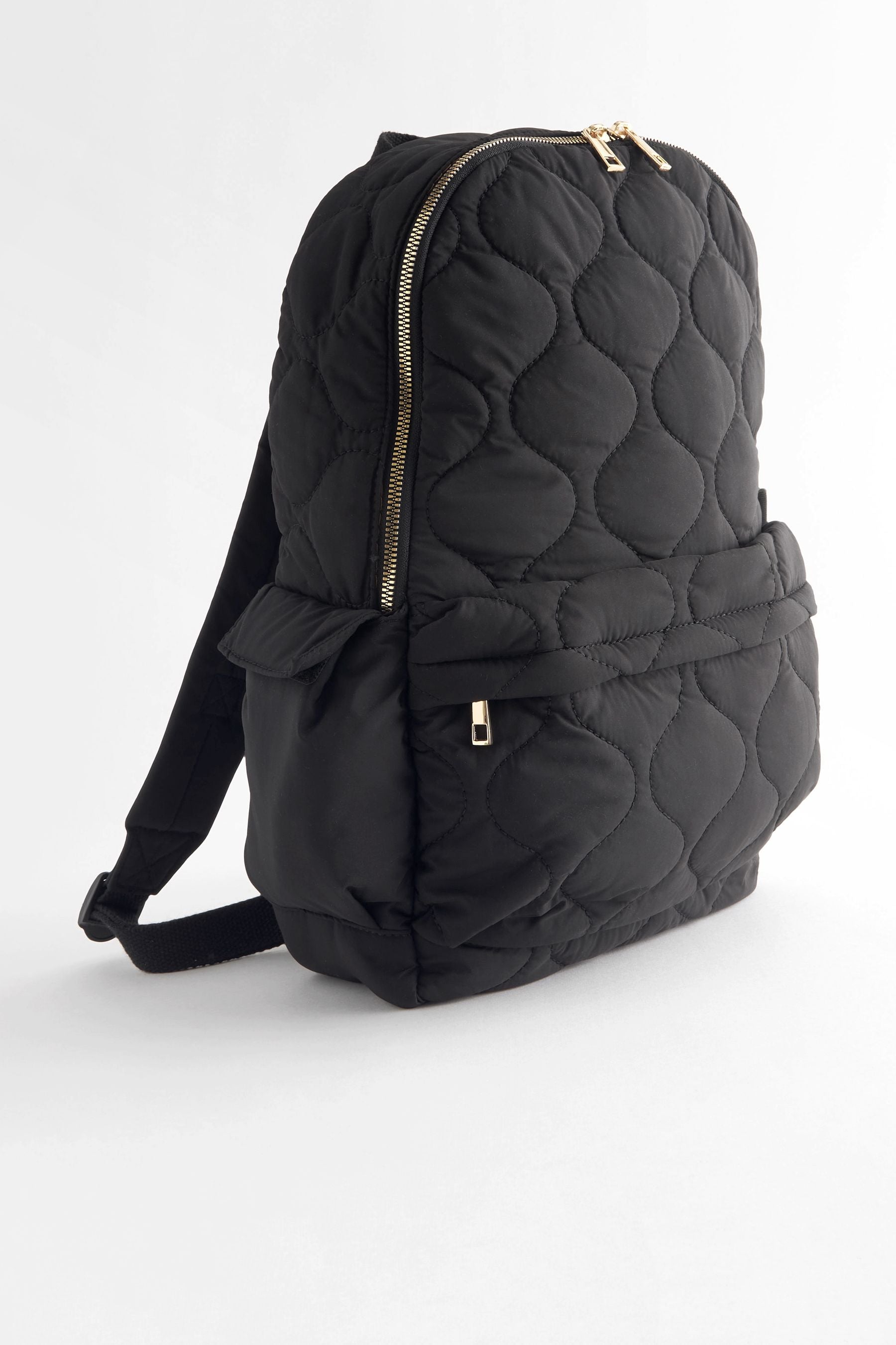 Black Quilted Backpack