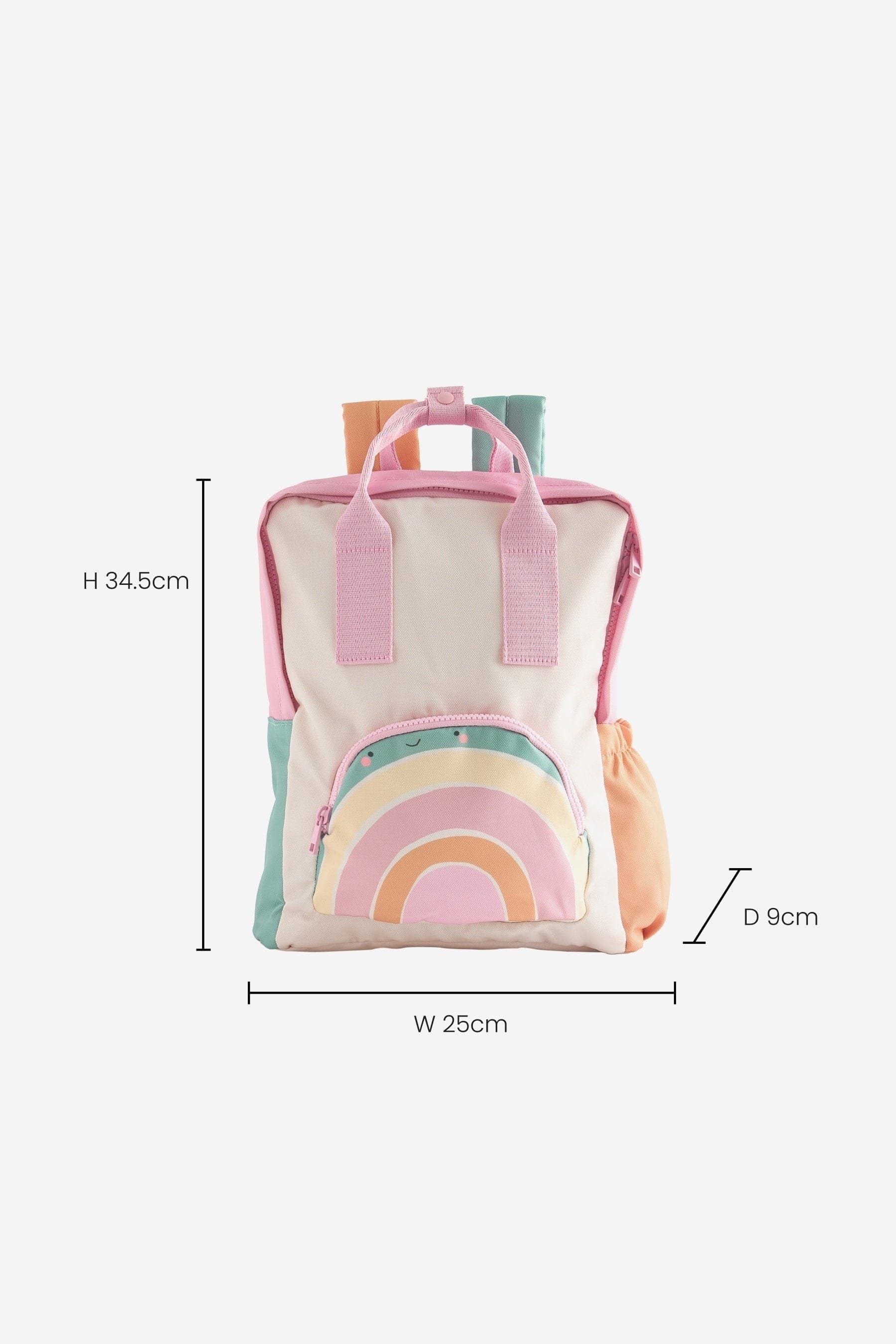 Multi Pastel Rainbow Double Handle Backpack