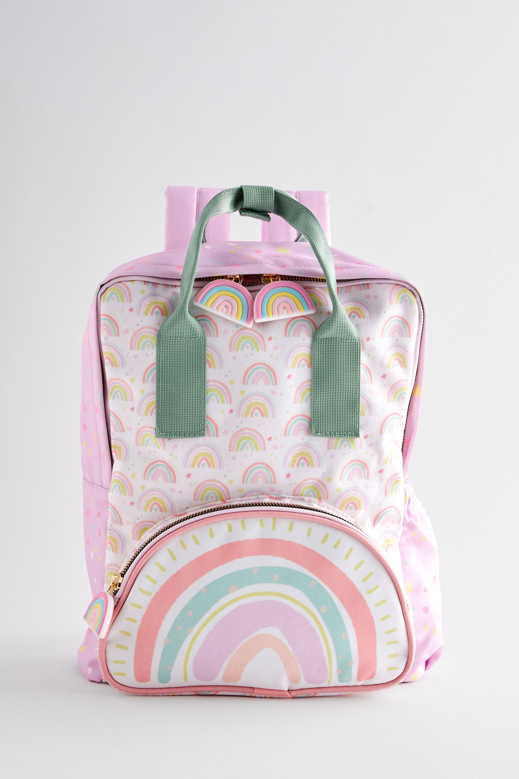 Multi Pastel Rainbow Double Handle Backpack