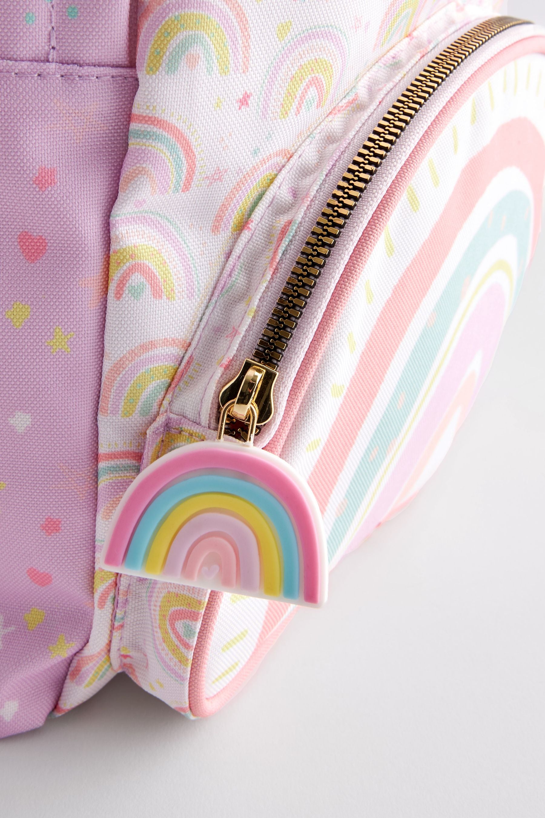 Multi Pastel Rainbow Double Handle Backpack