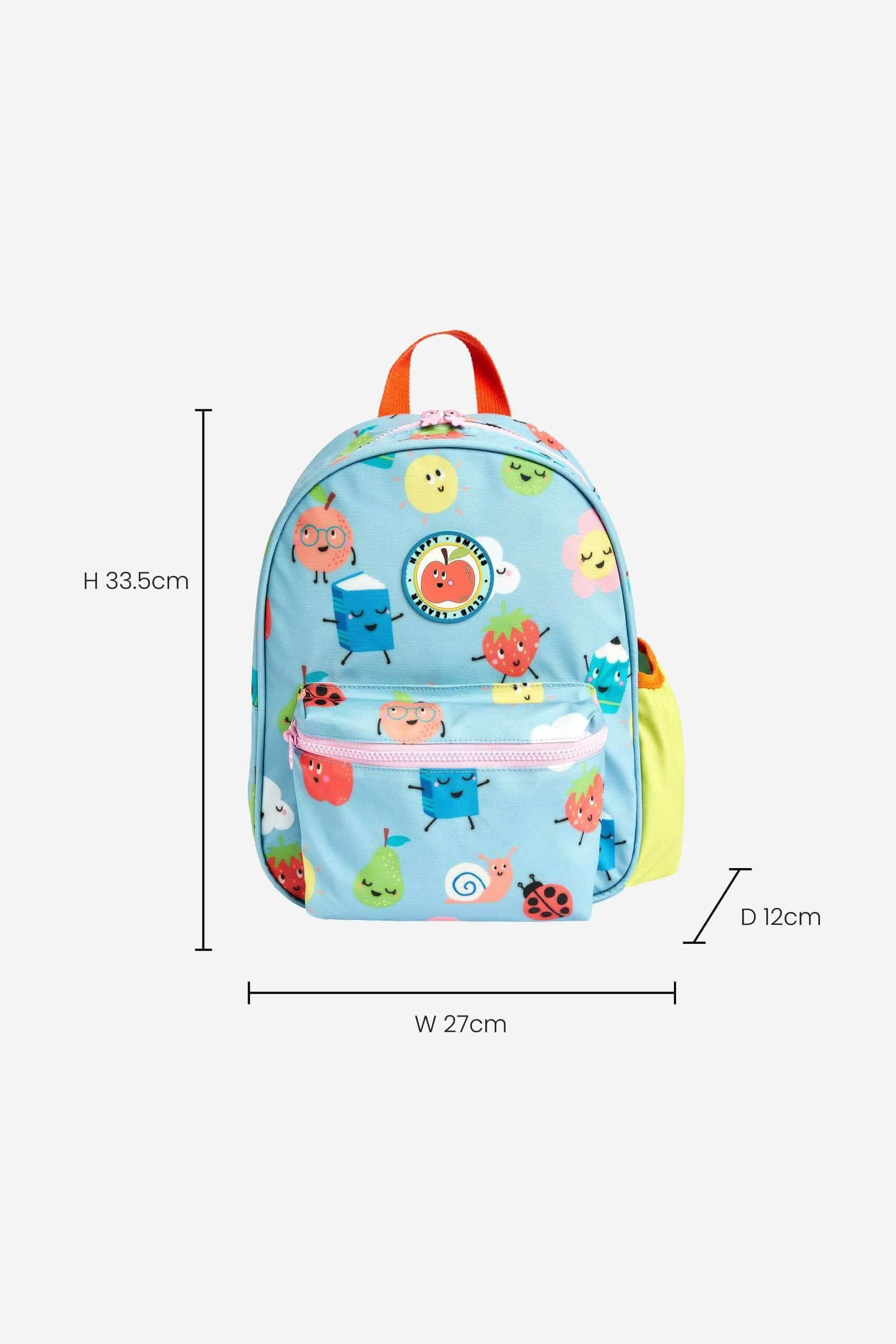 Blue Fruit Print Backpack