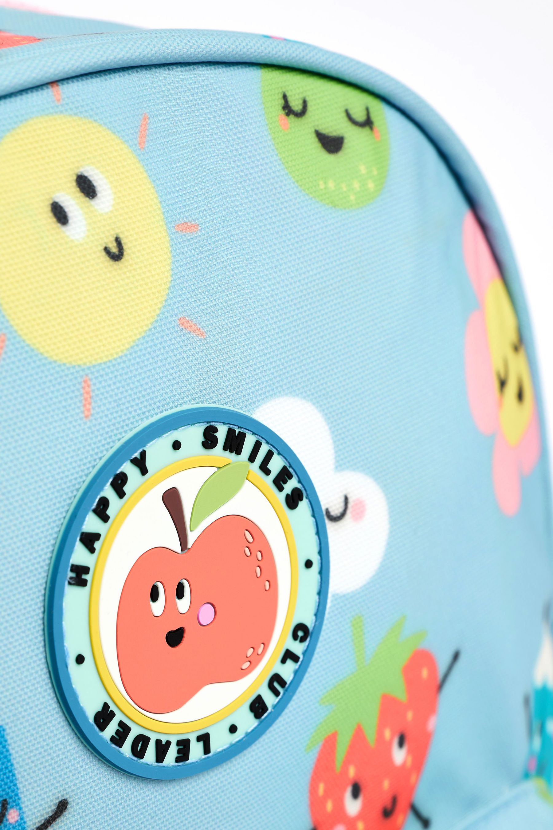 Blue Fruit Print Backpack