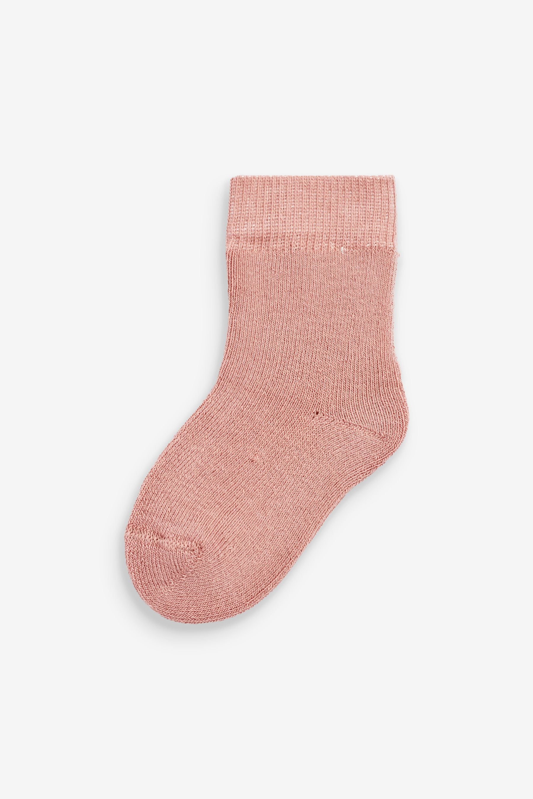 Pink Towelling Baby Socks 4 Pack (0mths-2yrs)