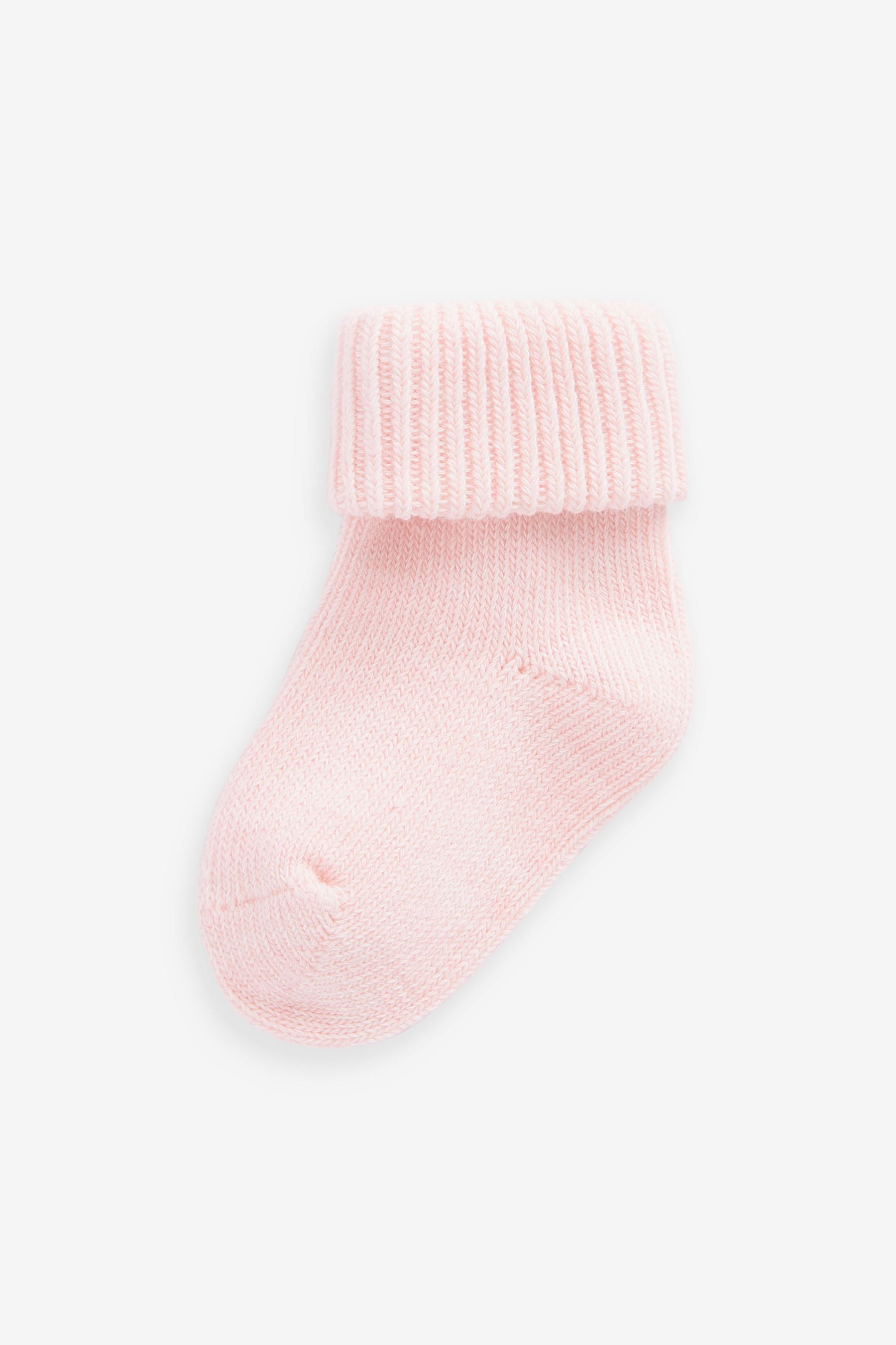 Pink Baby Chunky Knit Socks 3 Packs (0mths-2yrs)