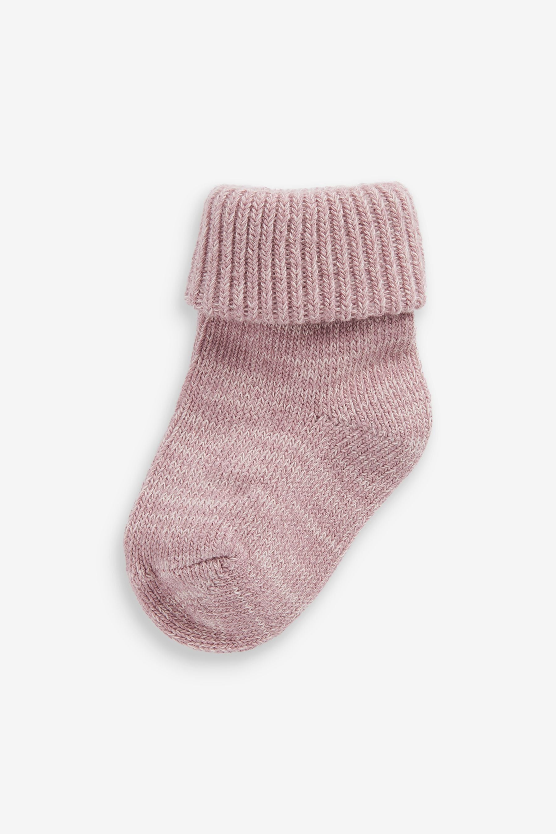 Pink Baby Chunky Knit Socks 3 Packs (0mths-2yrs)