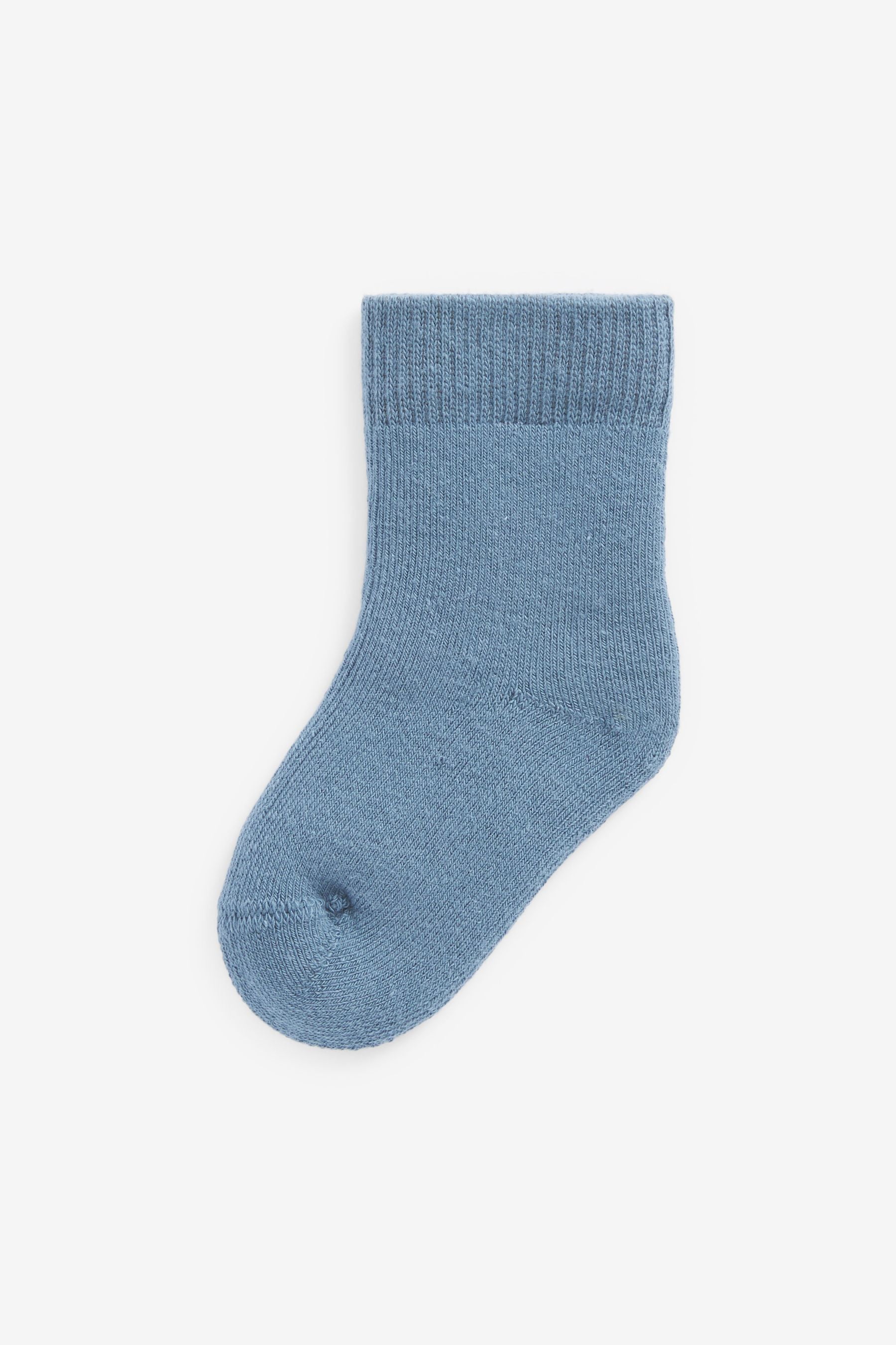 Teal Blue Baby Toweling Socks 4 Packs (0mths-2yrs)