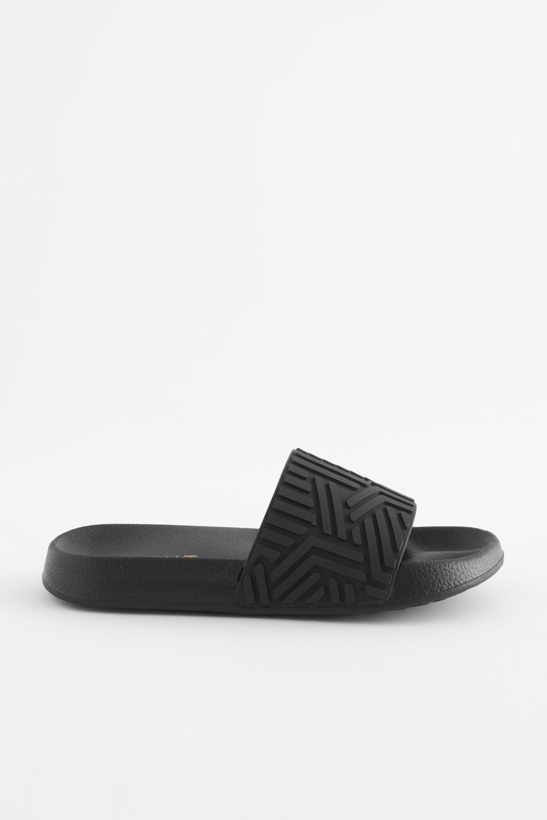 Black Patterned Sliders