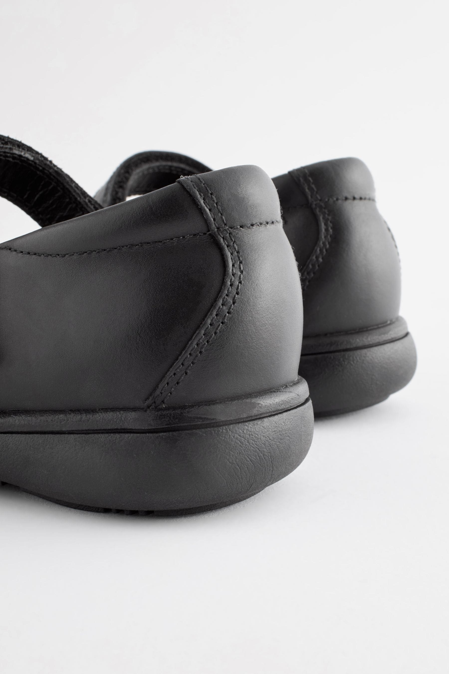 Black School Leather Star Mary Jane Shoes