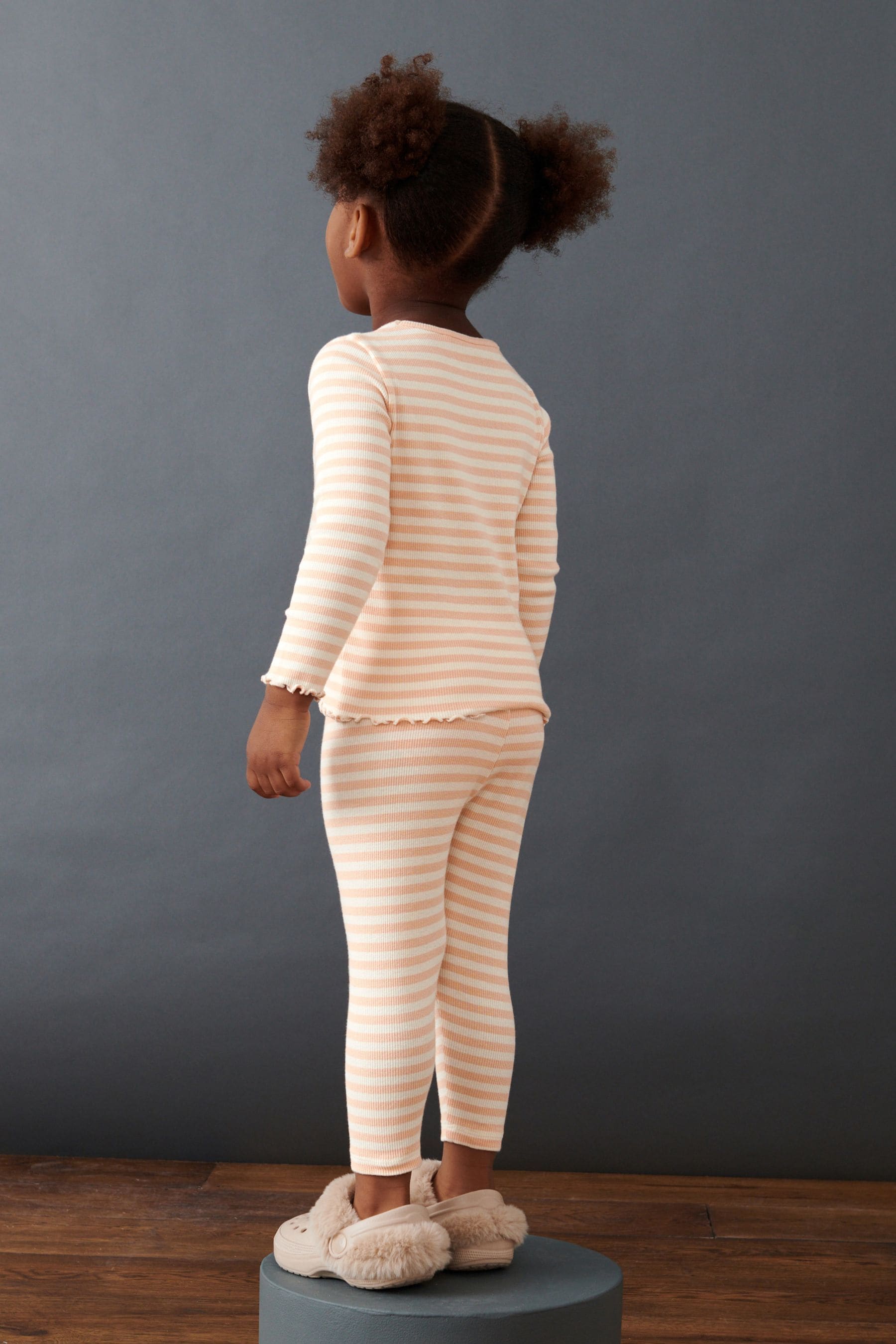 Neutral Stripe Cotton Rich Long Sleeve Rib T-Shirt (3mths-7yrs)