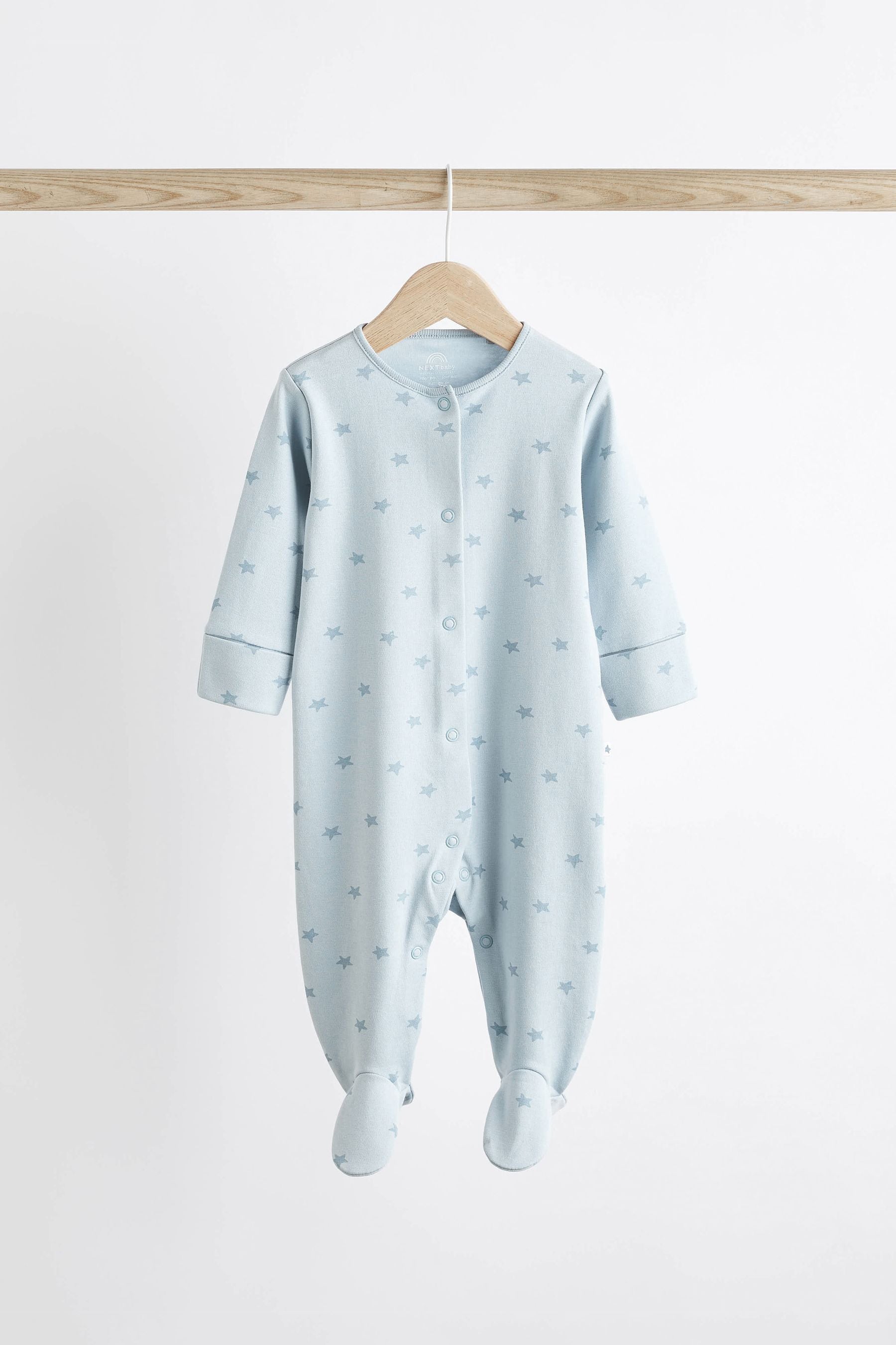 Blue Baby 100% Cotton Sleepsuits 3 Pack (0-2yrs)