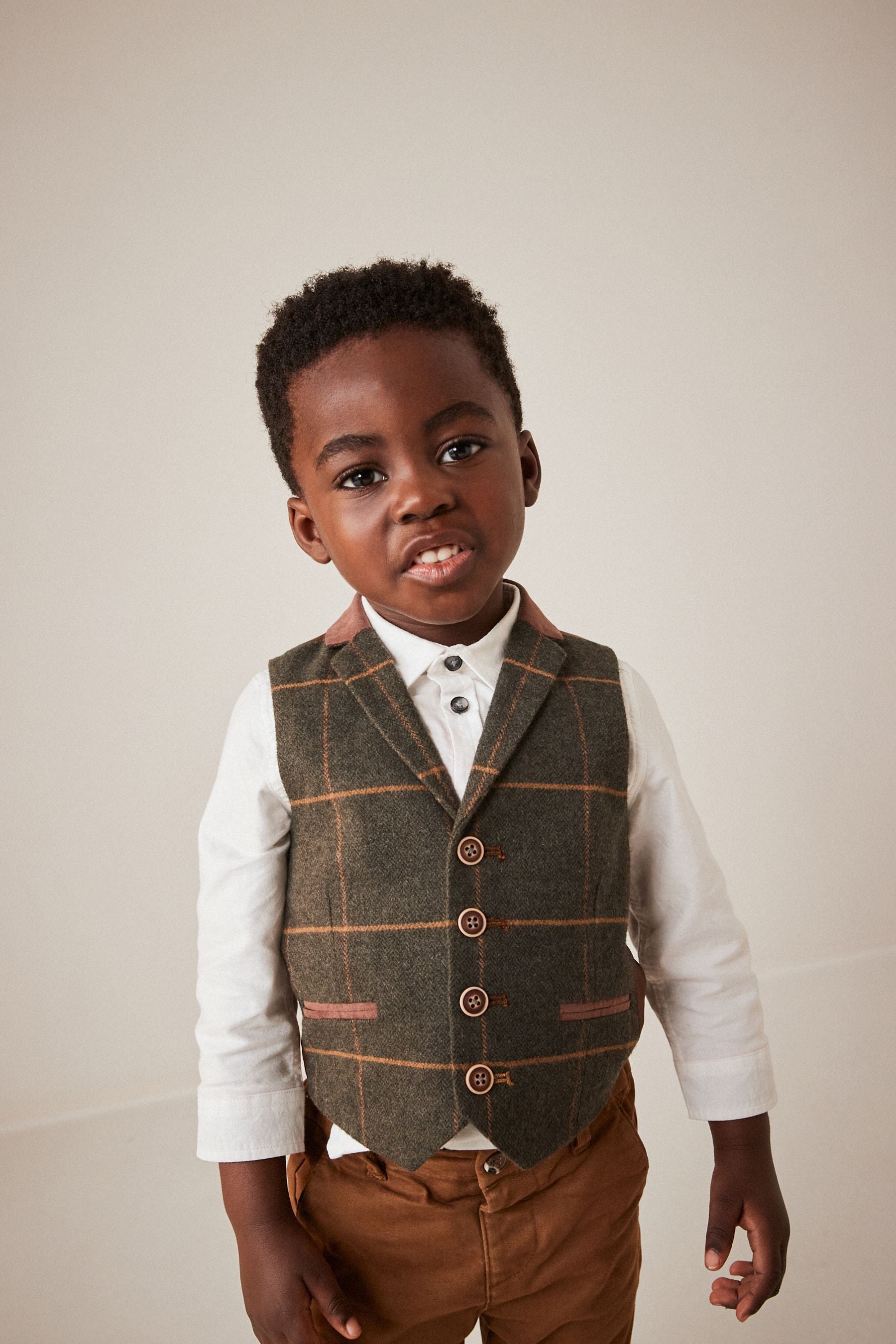 Green Check Waistcoat (12mths-16yrs)