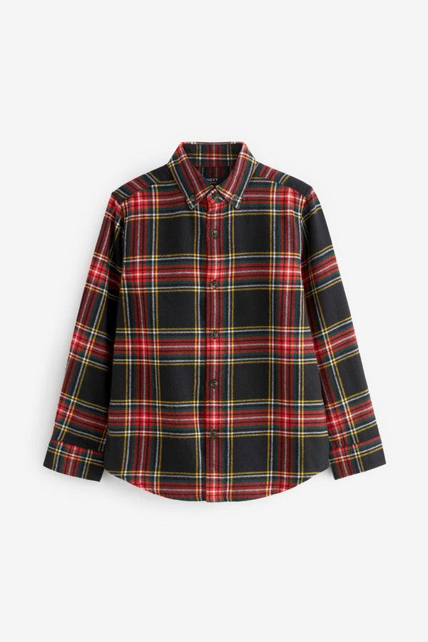 Black Long Sleeve Check Shirt (3-16yrs)