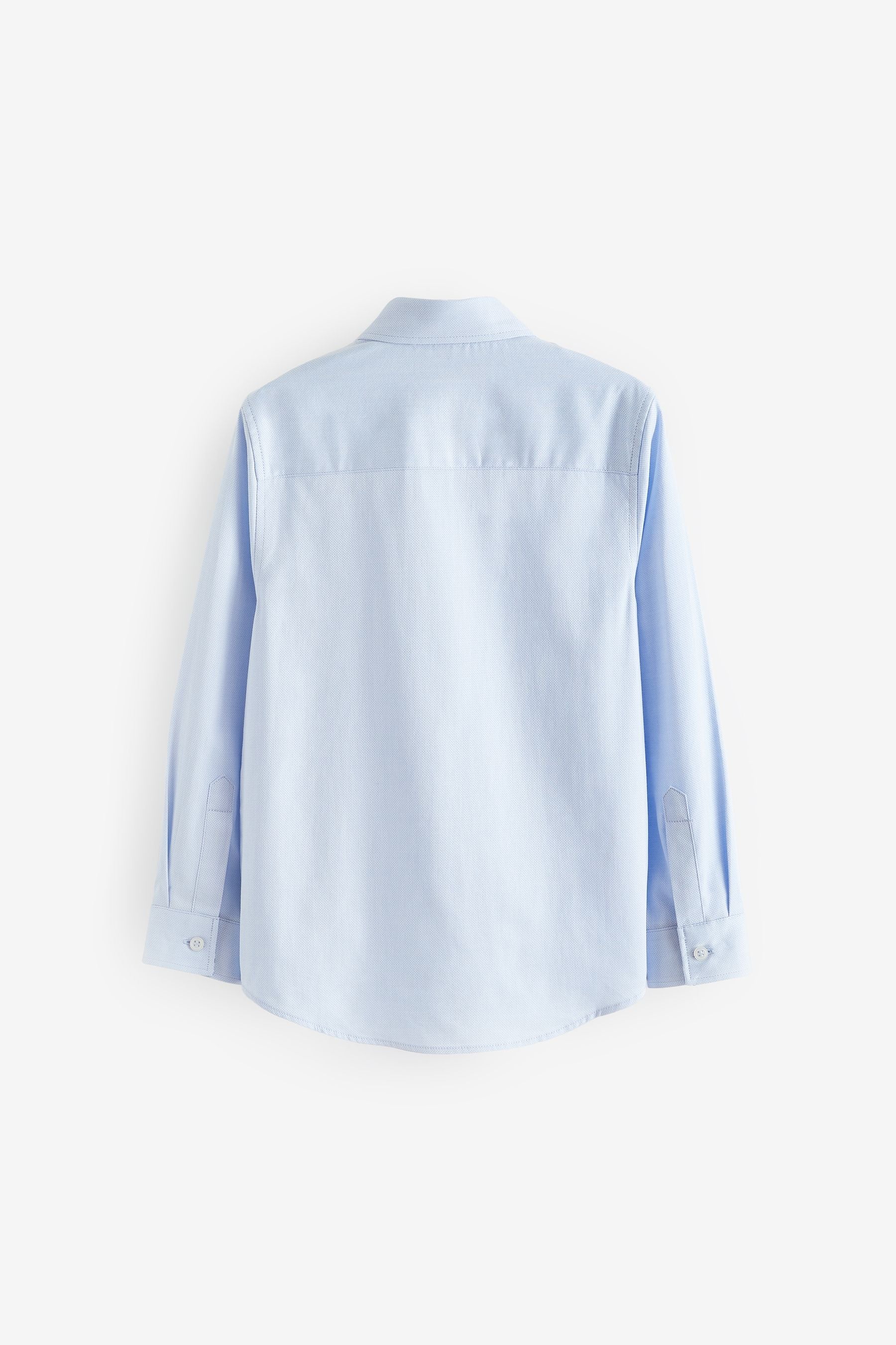 Blue Long Sleeve Smart Shirt With Trim (3-16yrs)