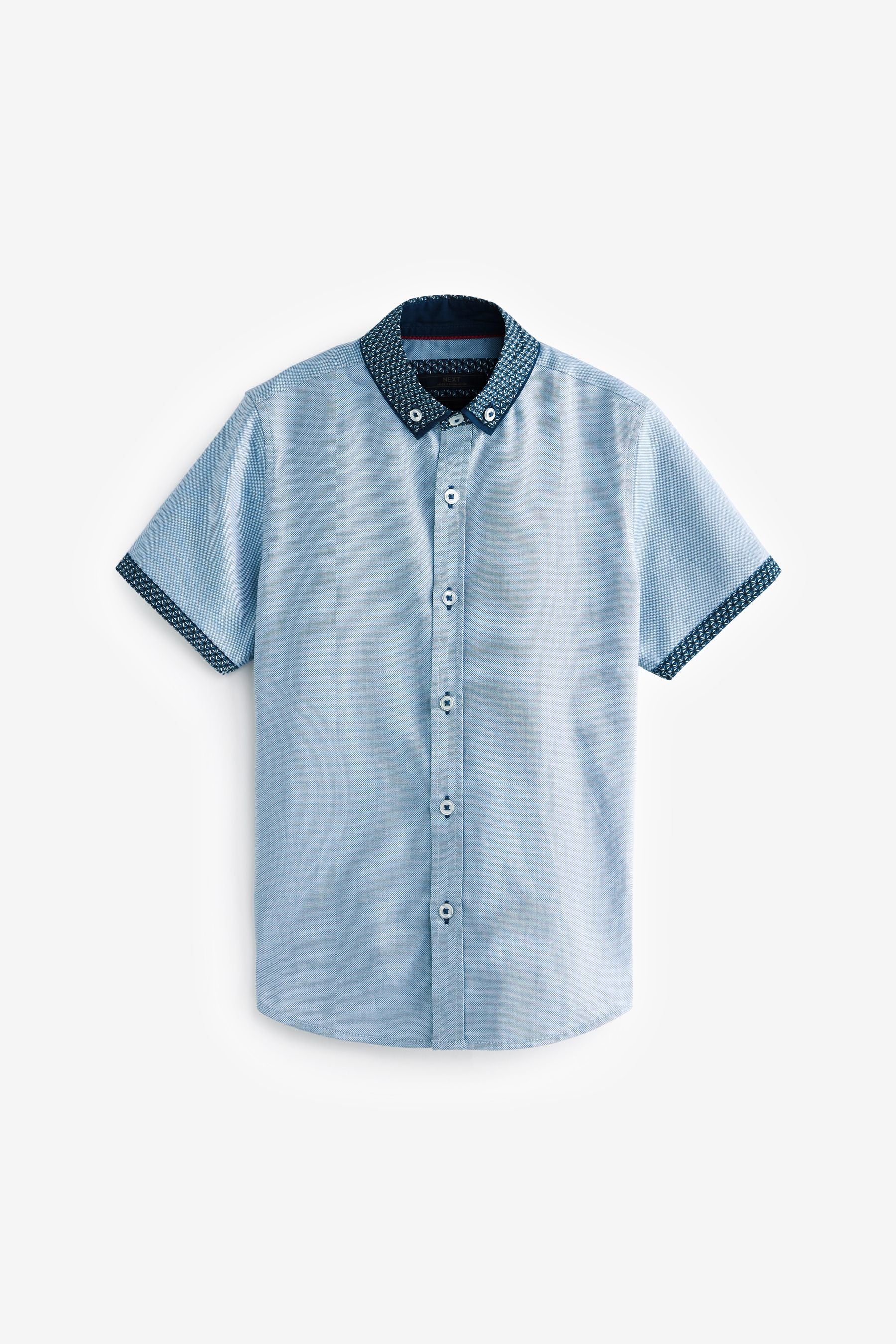 Blue Short Sleeve Smart Shirt (3-16yrs)