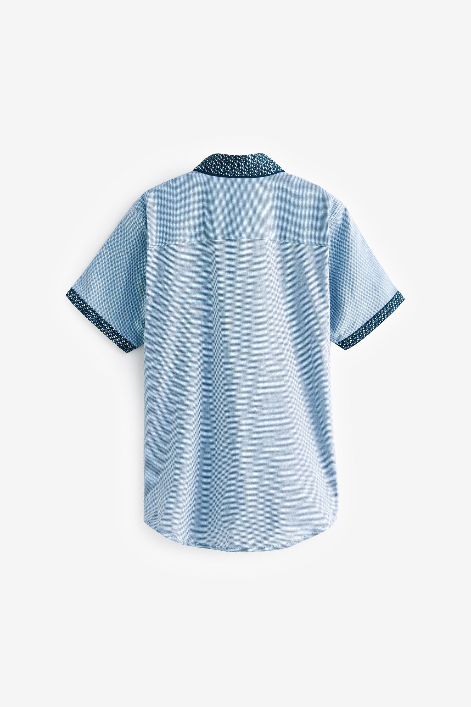 Blue Short Sleeve Smart Shirt (3-16yrs)