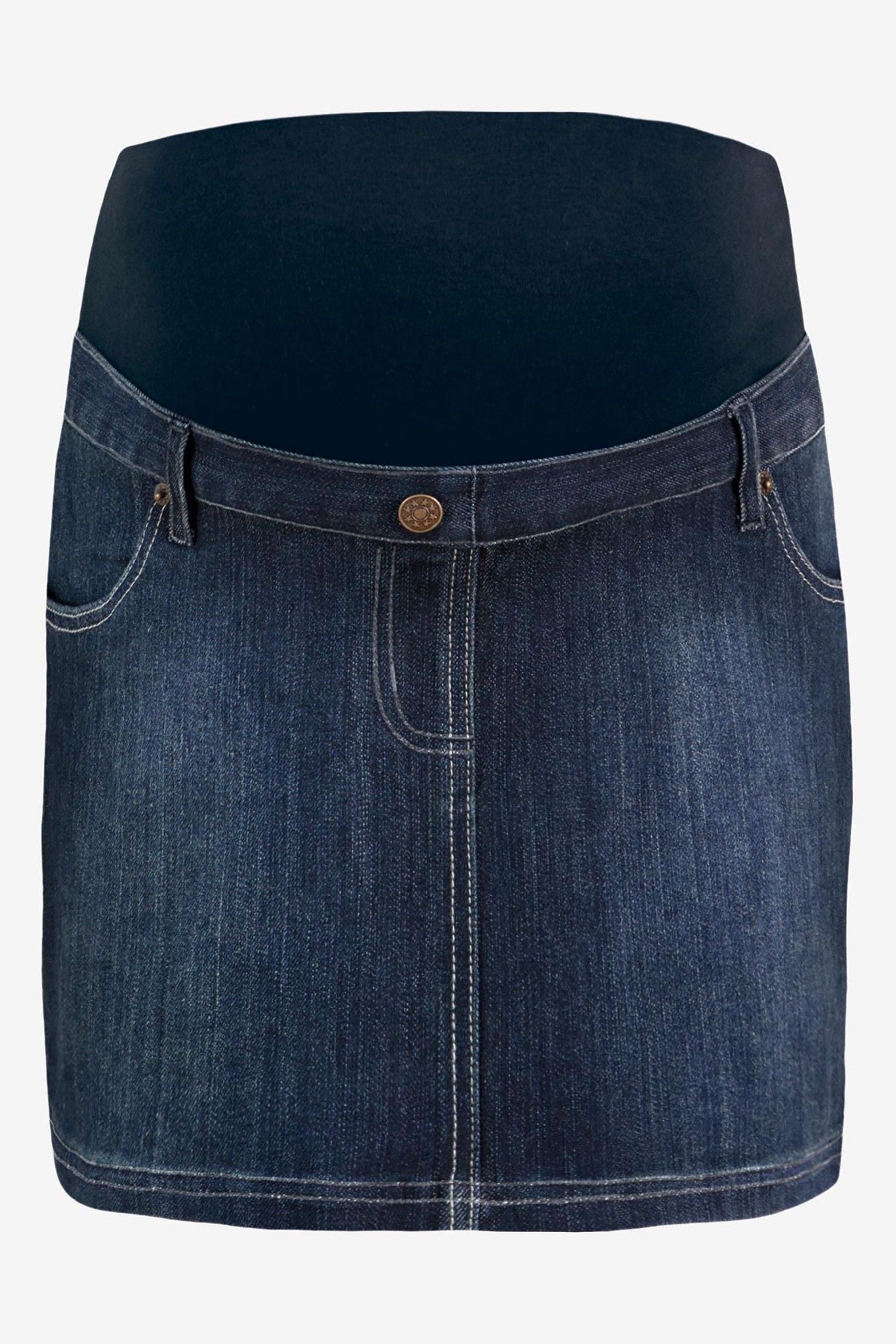 Dark Wash JoJo Maman Bébé Maternity Denim Mini Skirt