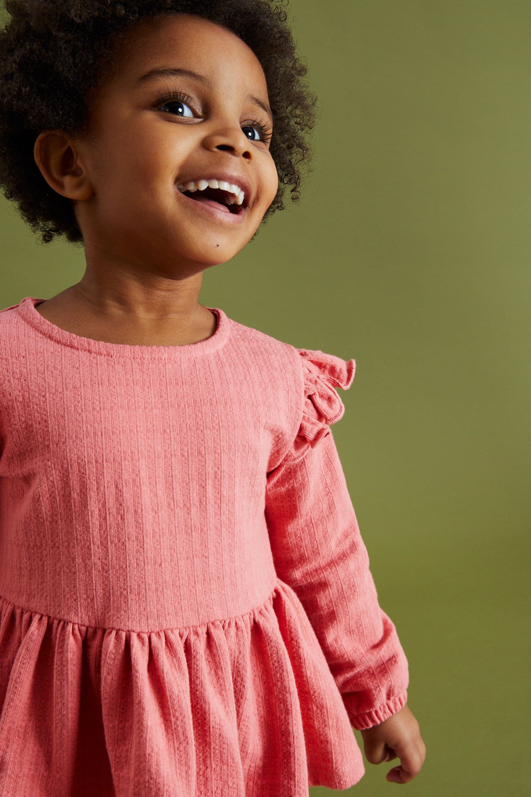 Pink Collar Frill Textured Blouse (3mths-7yrs)