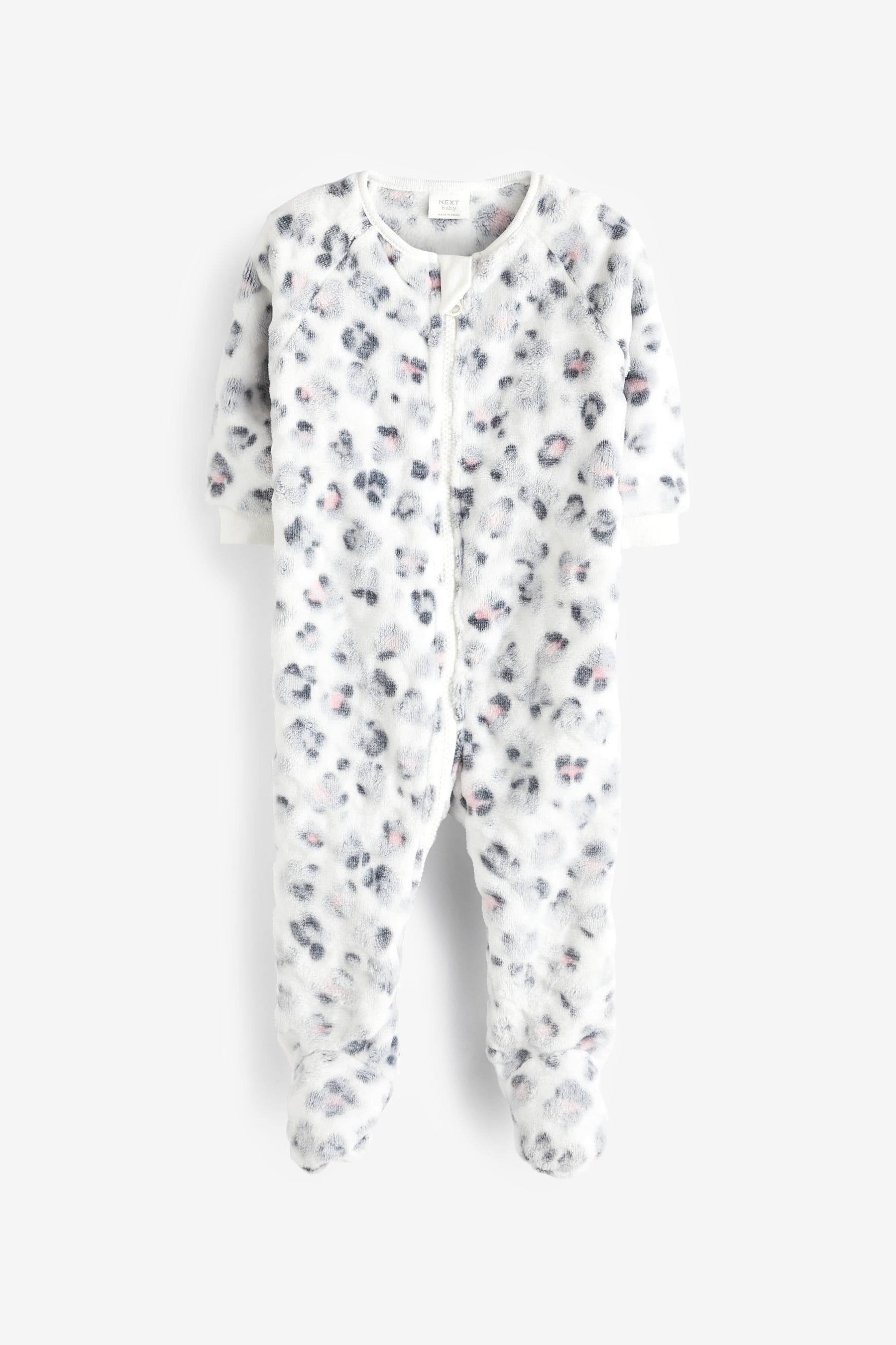 Grey Fleece Baby Sleepsuit