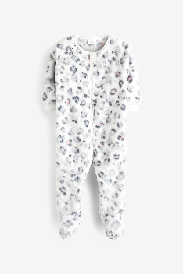 Grey Fleece Baby Sleepsuit