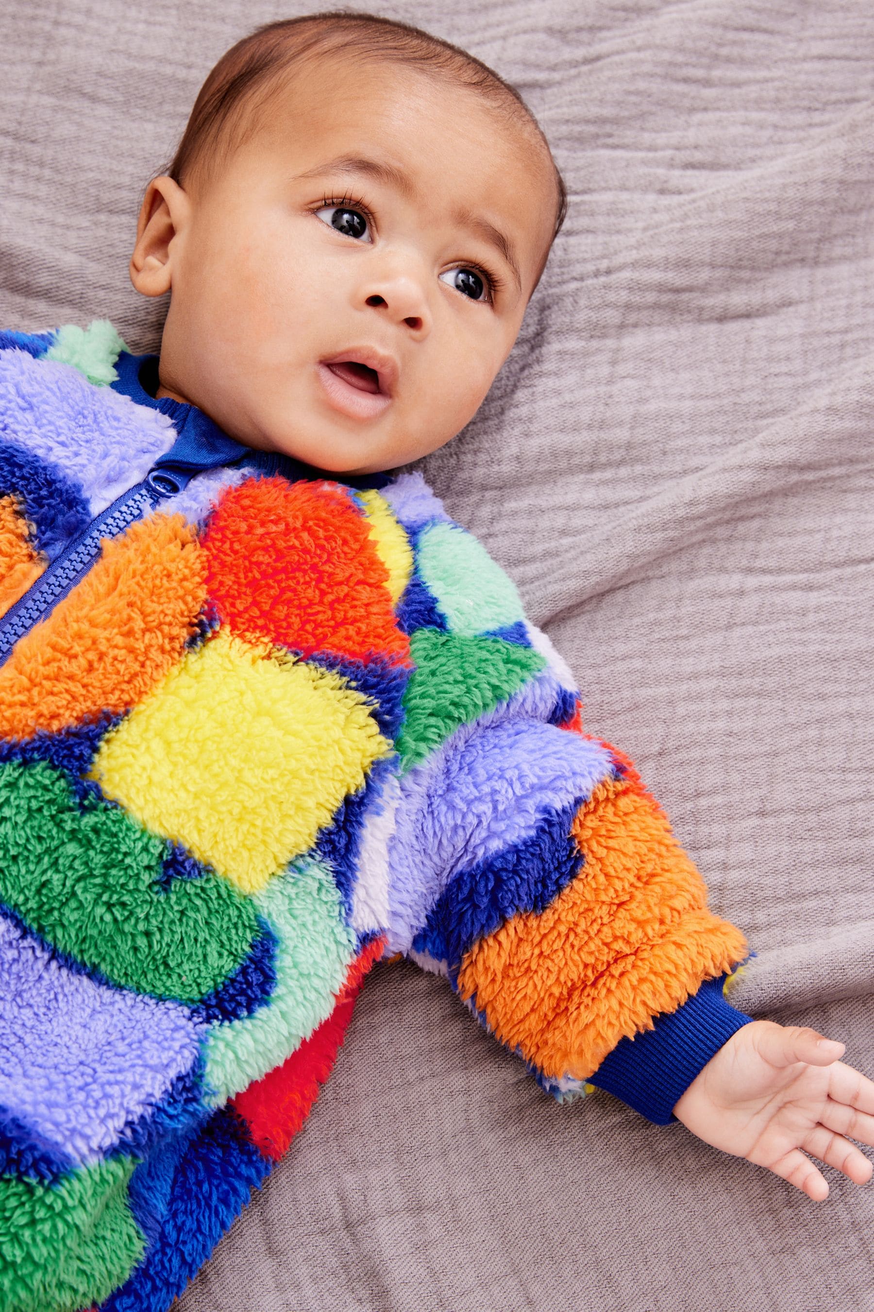 Navy Blue Fleece Baby Sleepsuit