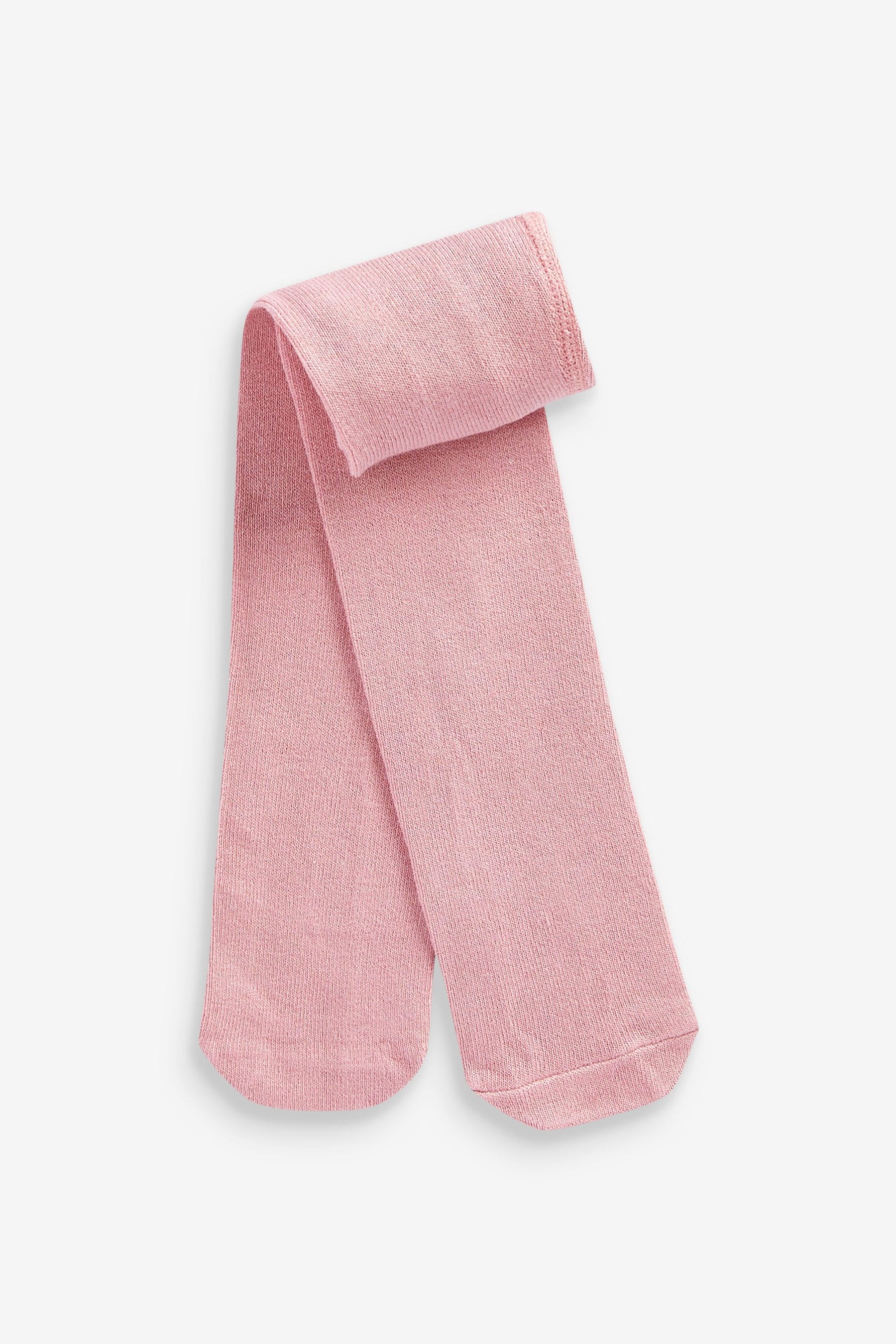 Pink/Neutral Baby Plain Tights 3 Packs (0mths-2yrs)