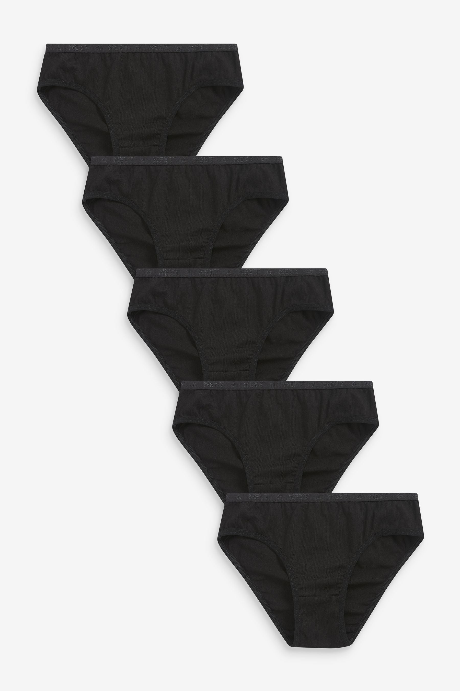 Black Elastic Character Briefs 5 Pack (3-16yrs)