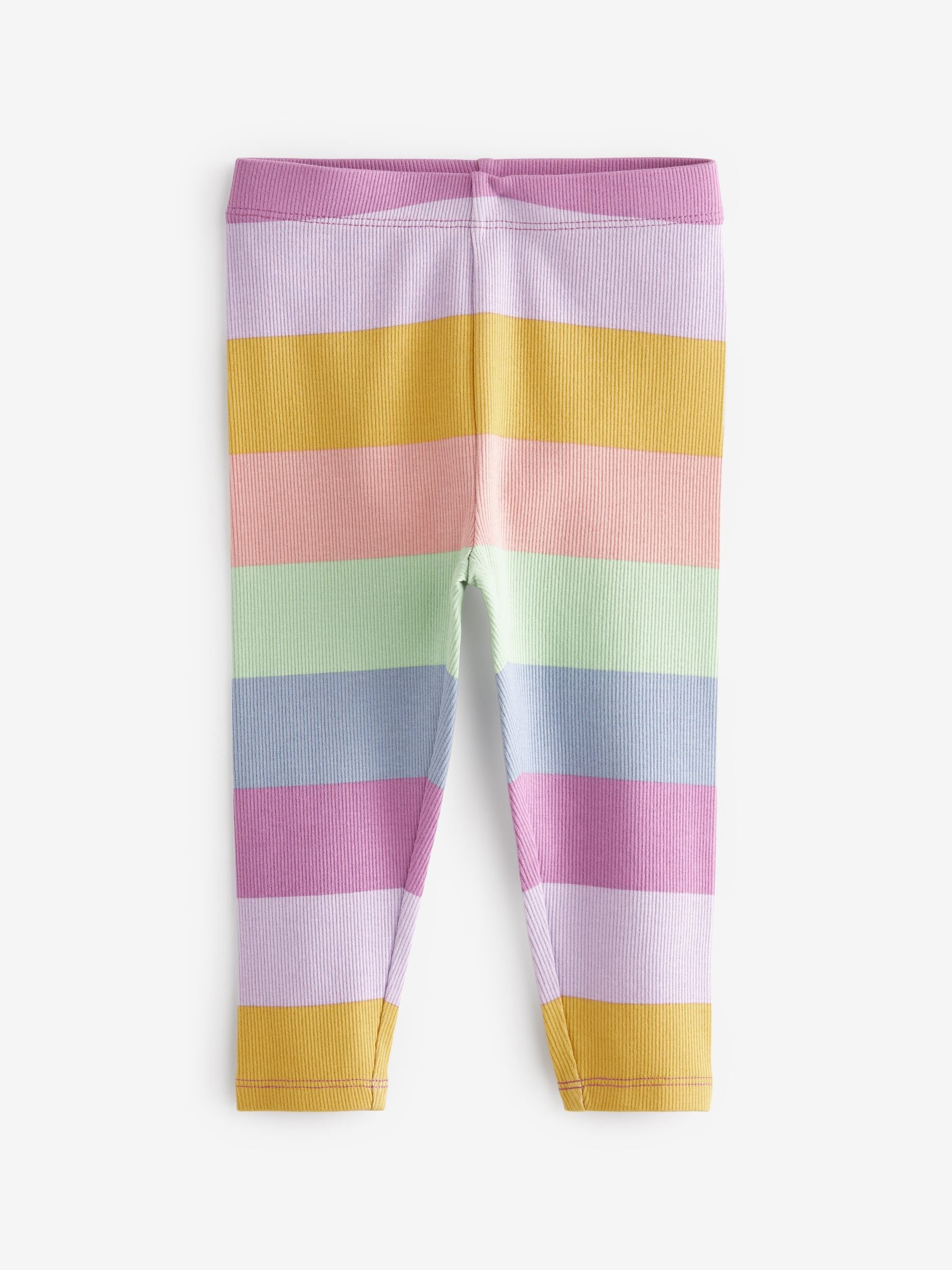 Rainbow Stripe Rib Jersey Leggings (3mths-7yrs)