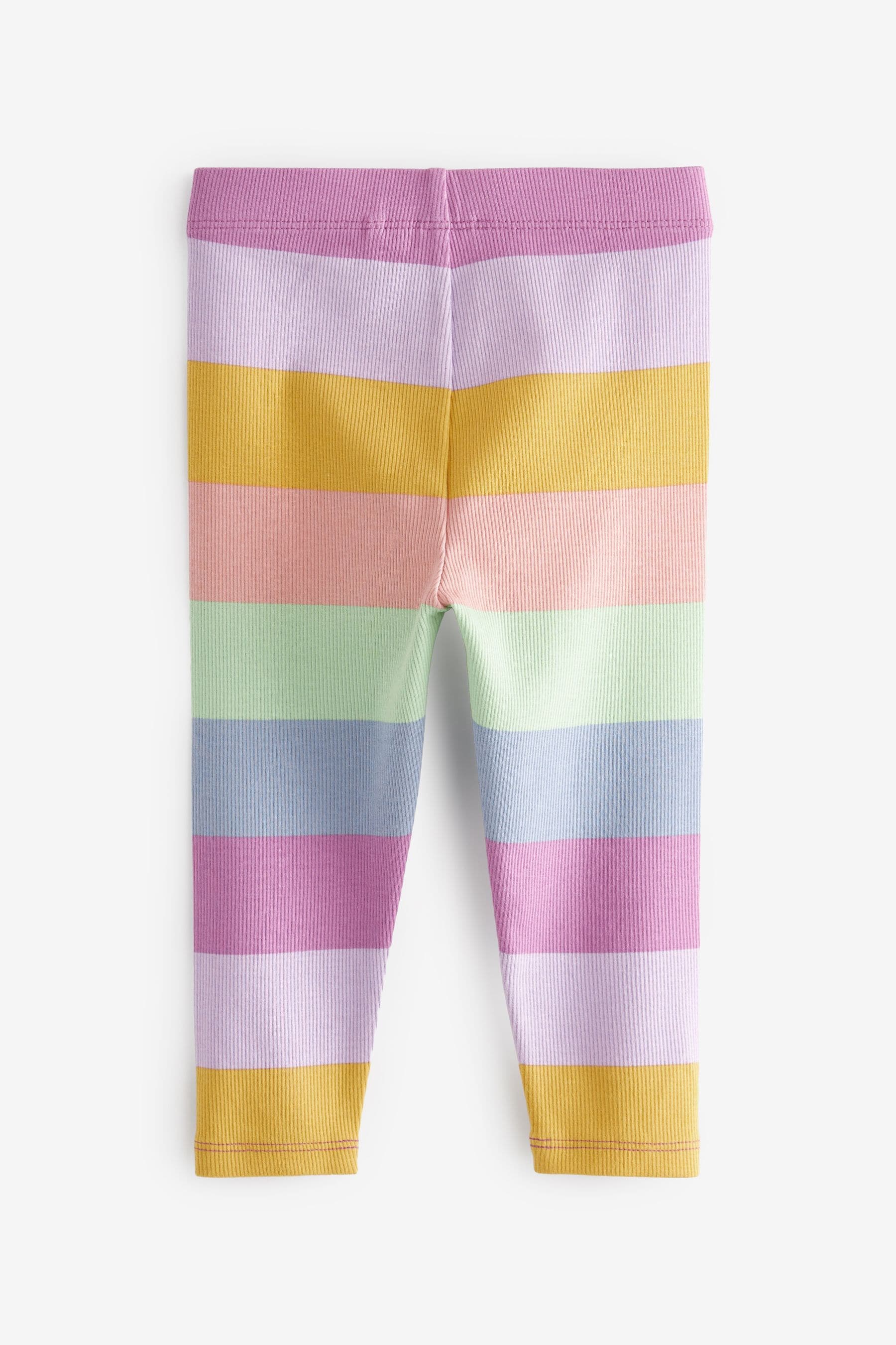 Rainbow Stripe Rib Jersey Leggings (3mths-7yrs)