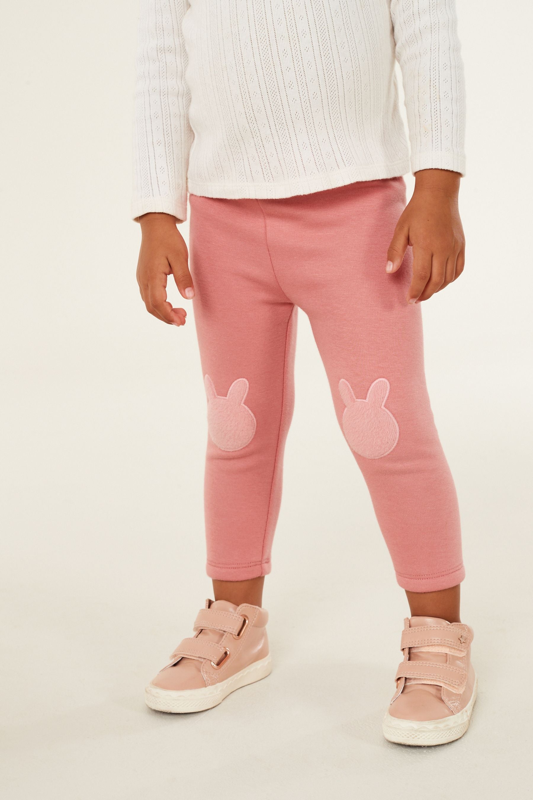 Mid Pink Cosy Fleece Lined Leggings (3mths-7yrs)