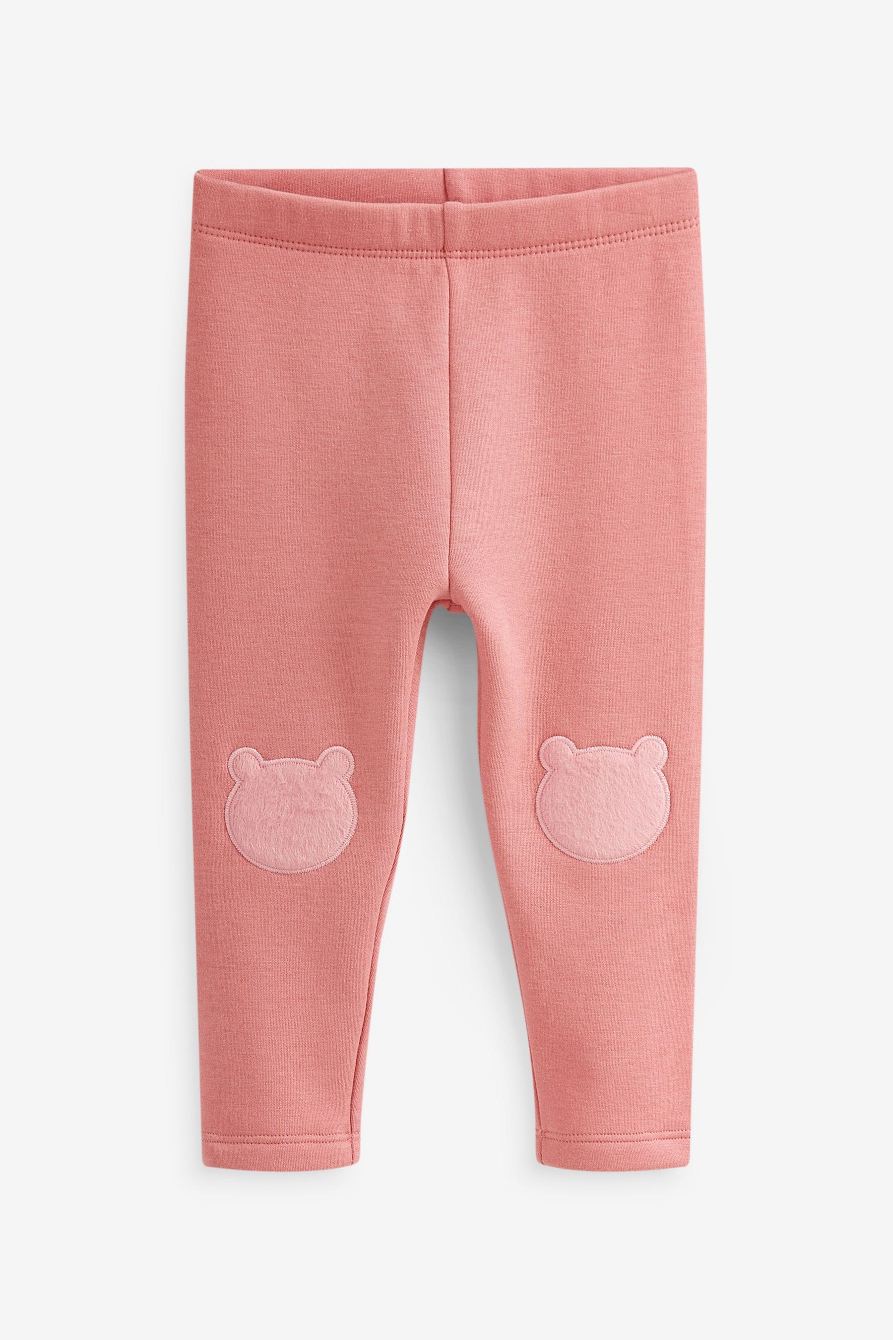 Mid Pink Cosy Fleece Lined Leggings (3mths-7yrs)