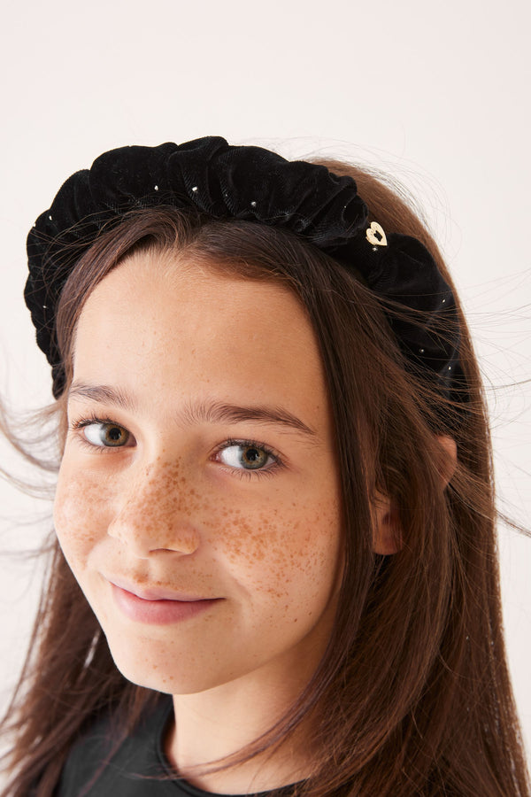 Baker by Ted Baker Girls Velour Diamant?© Studded Black Headband