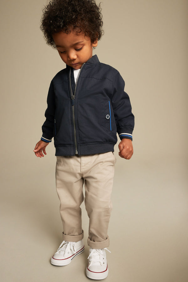 Navy Blue Smart Harrington Jacket (3mths-7yrs)