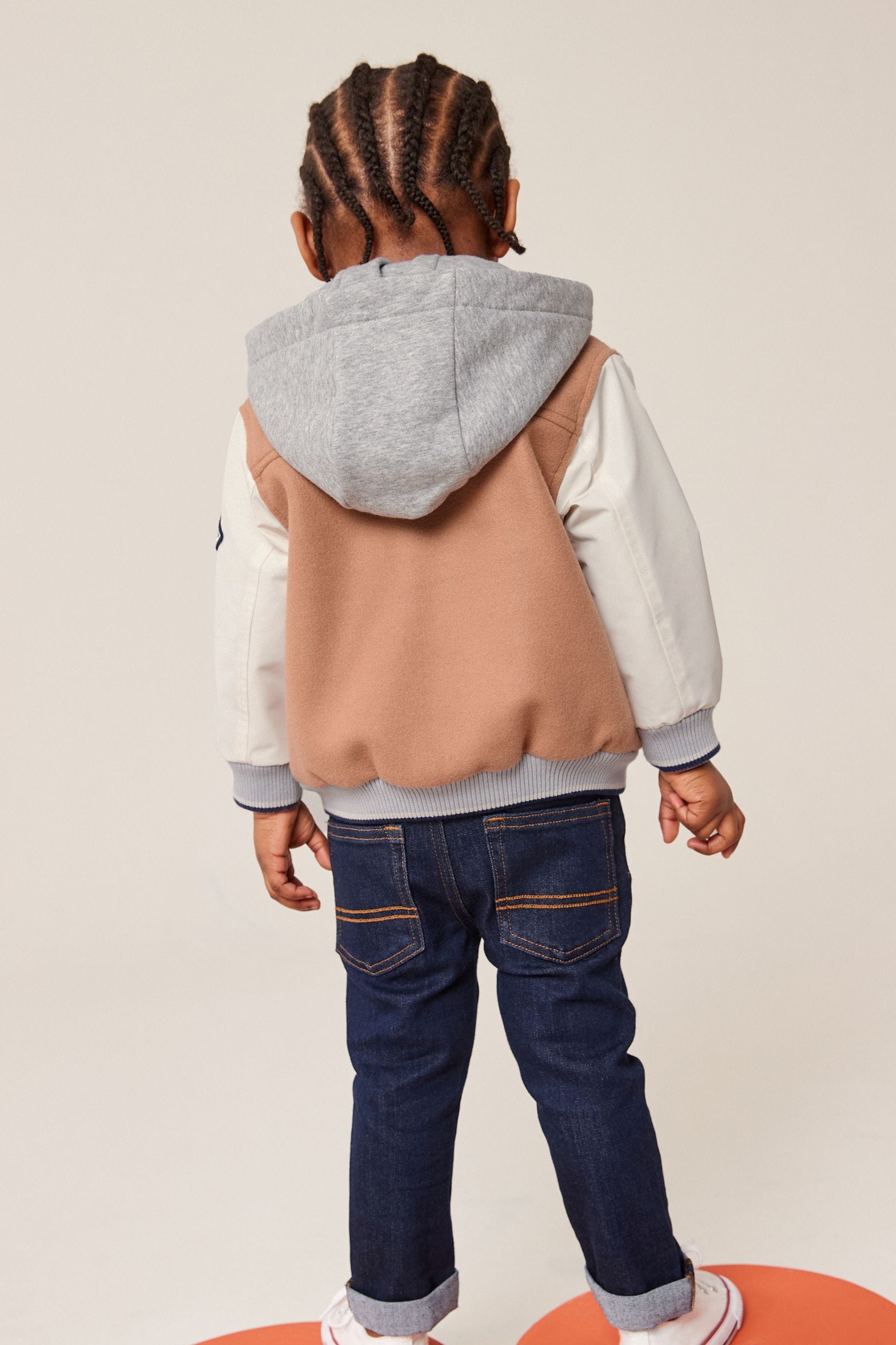 Neutral Varsity Jacket (3mths-7yrs)