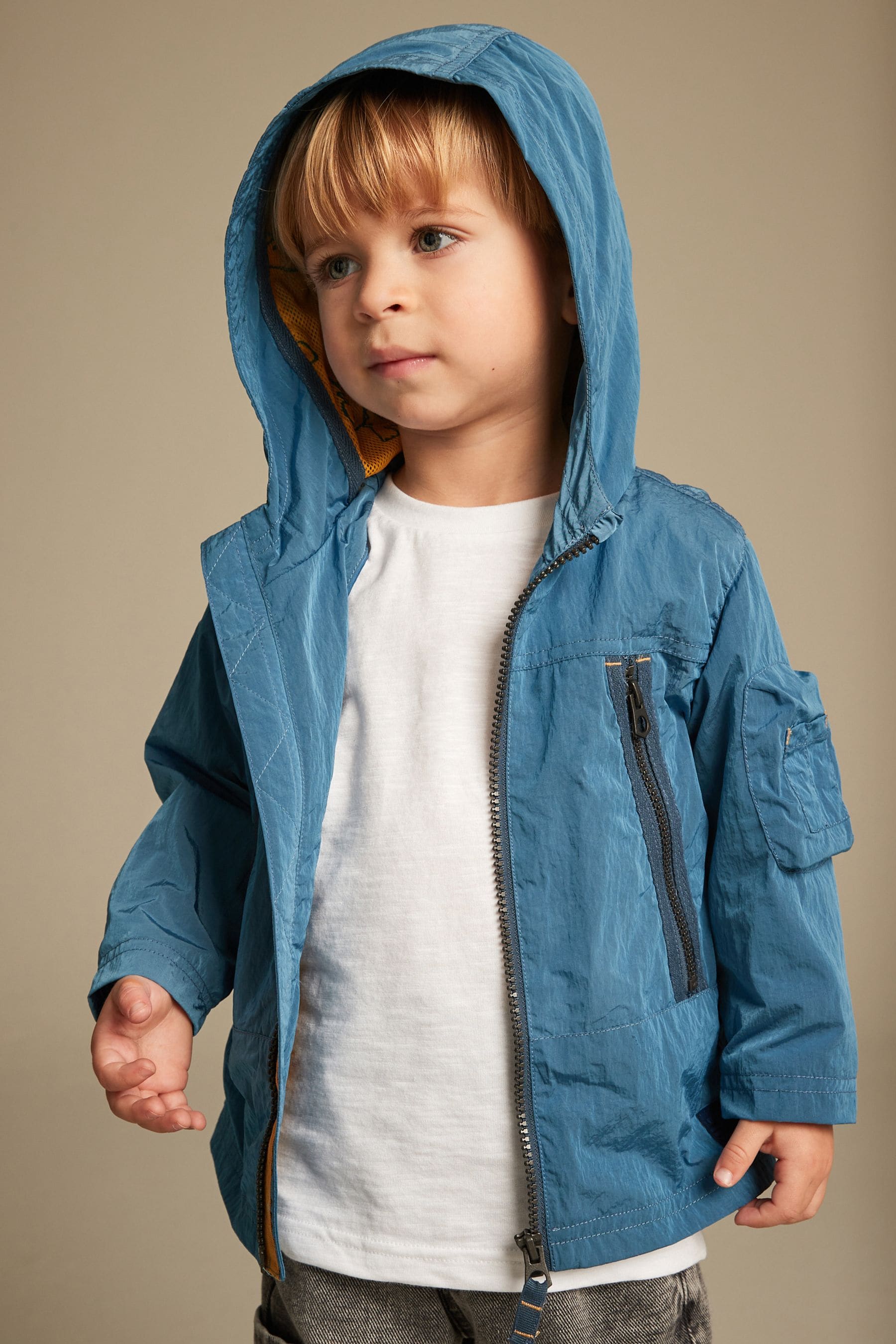 Blue Shower Resistant Utility Anorak (3mths-7yrs)