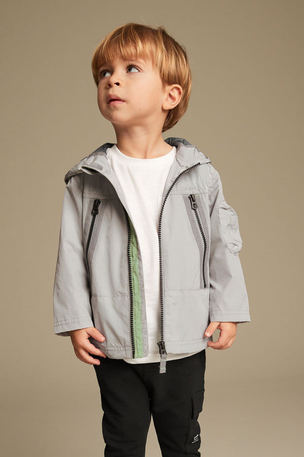 Grey Shower Resistant Utility Anorak (3mths-7yrs)