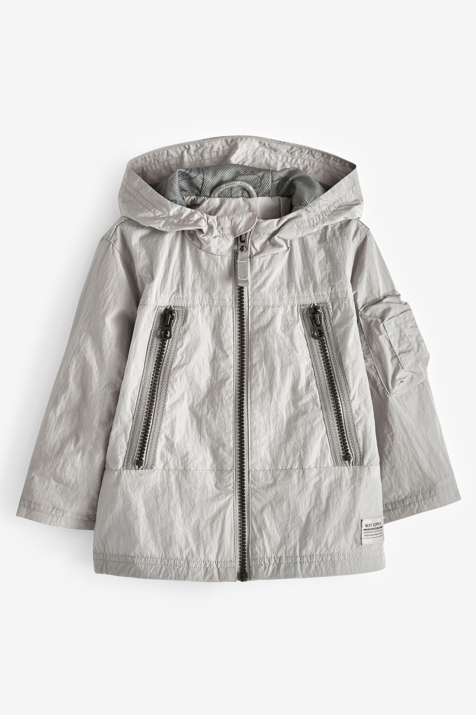 Grey Shower Resistant Utility Anorak (3mths-7yrs)