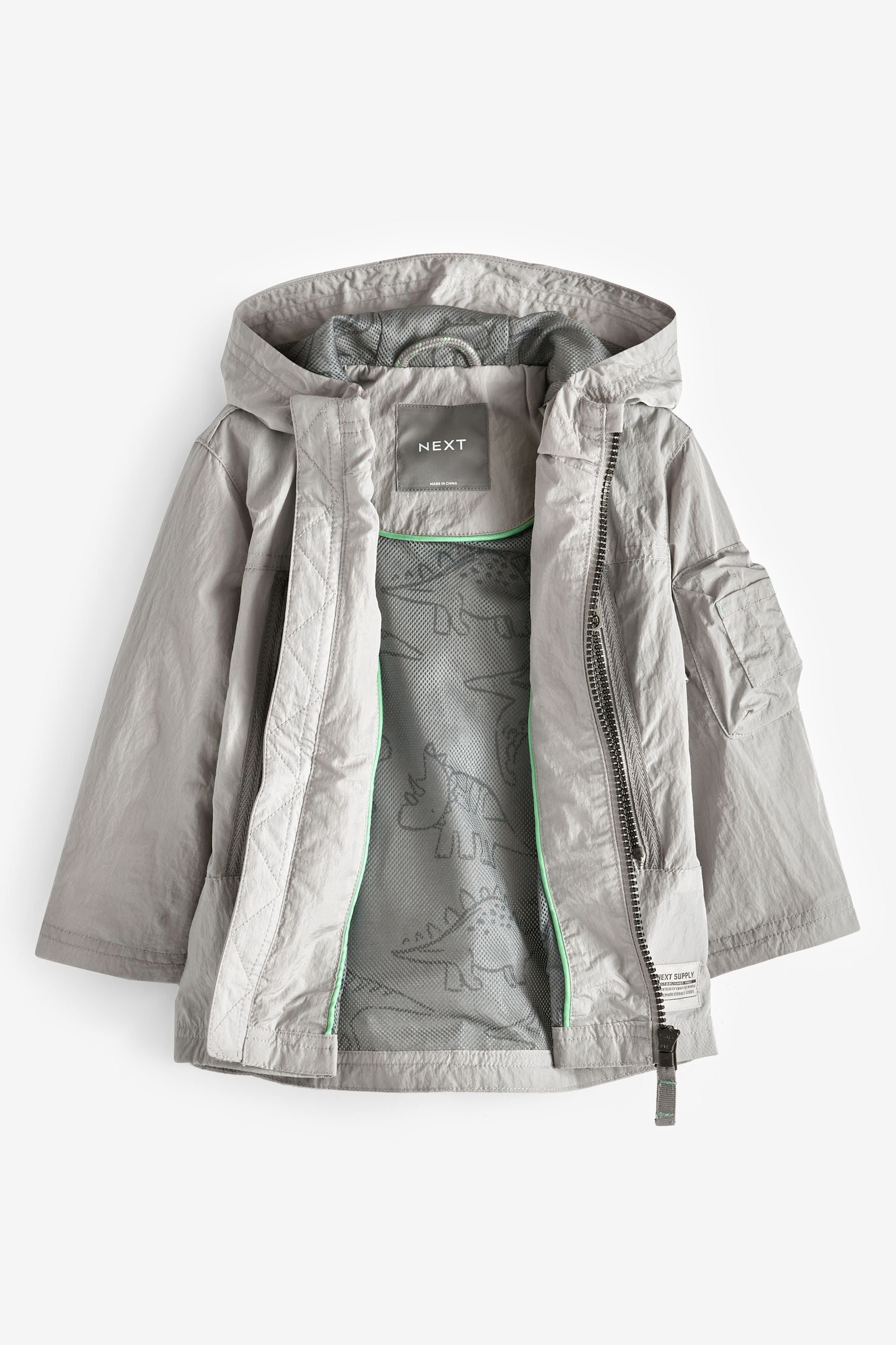 Grey Shower Resistant Utility Anorak (3mths-7yrs)