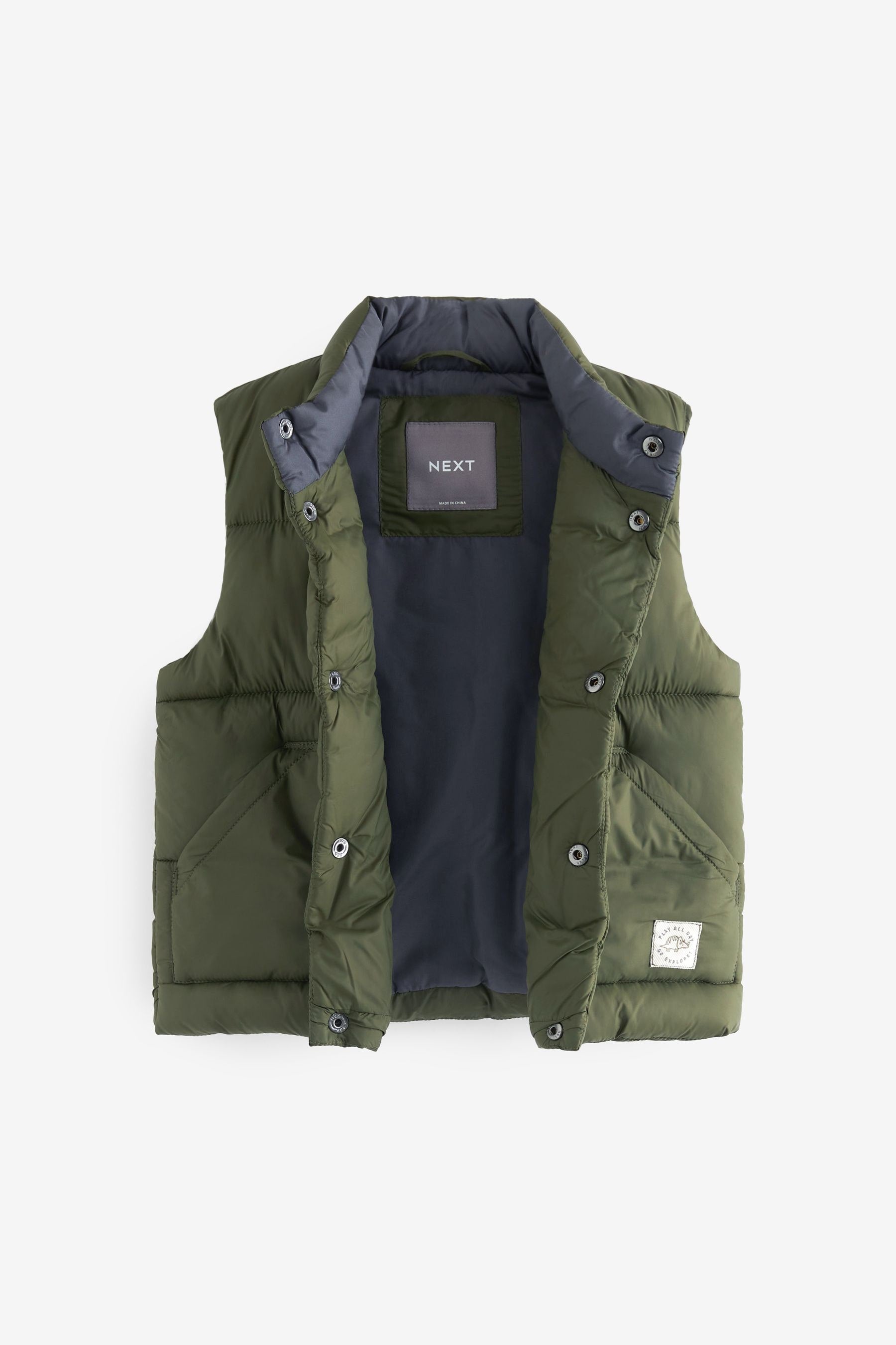 Khaki Green Padded Gilet (3mths-10yrs)