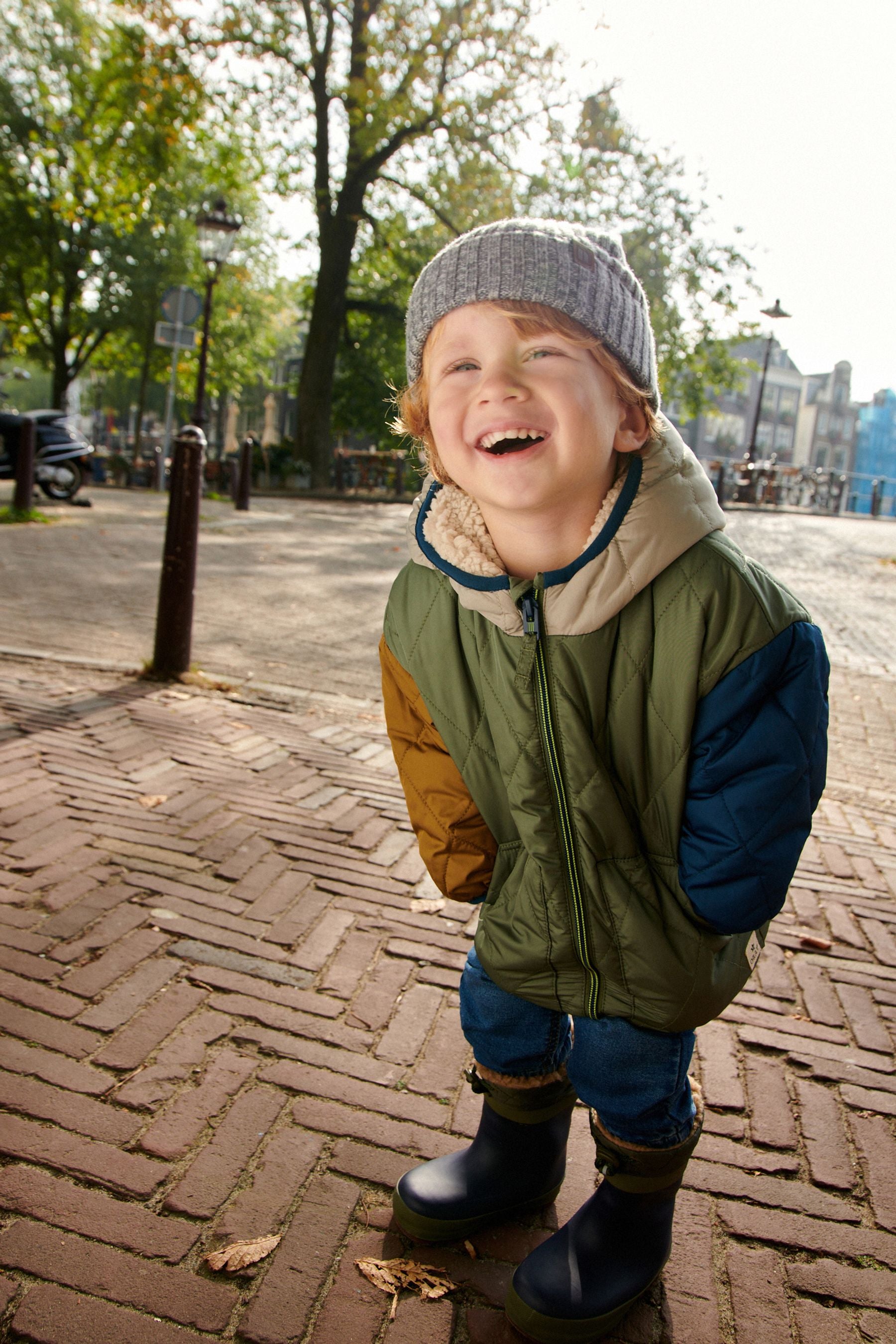 Brown Quilted Borg Lined Jacket (3mths-7yrs)