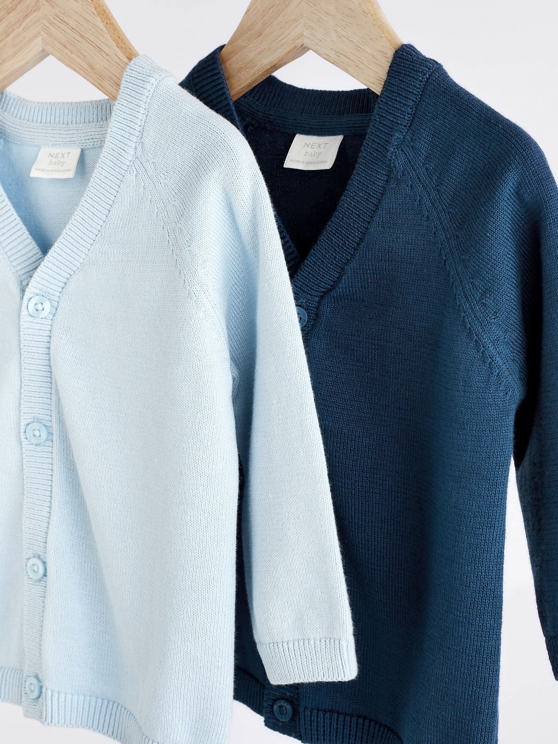 Blue & Navy 100% Cotton Cardigans 2 Pack (0mths-3yrs)