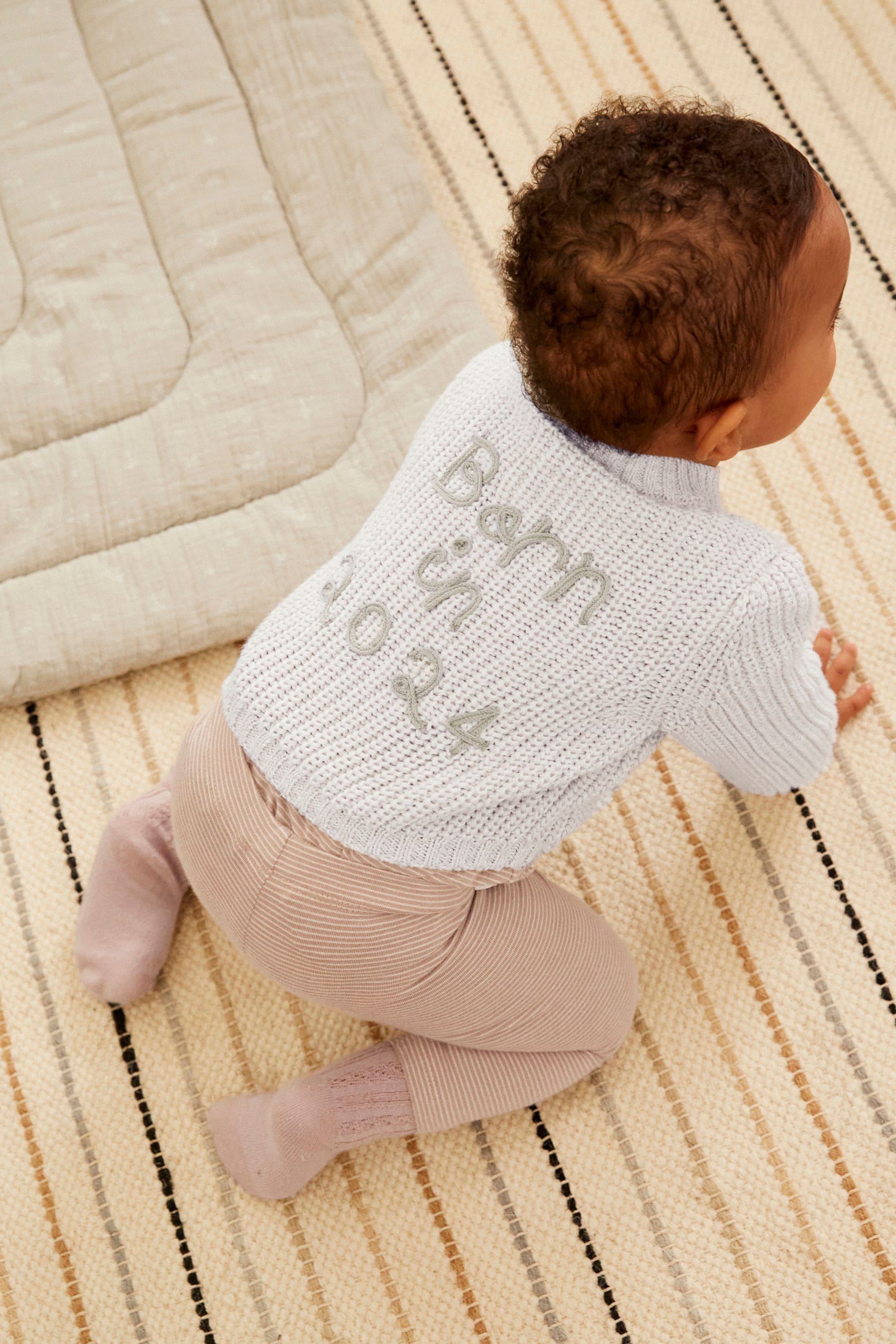 Cream Baby 'Born in 2024' Knitted Cardigan