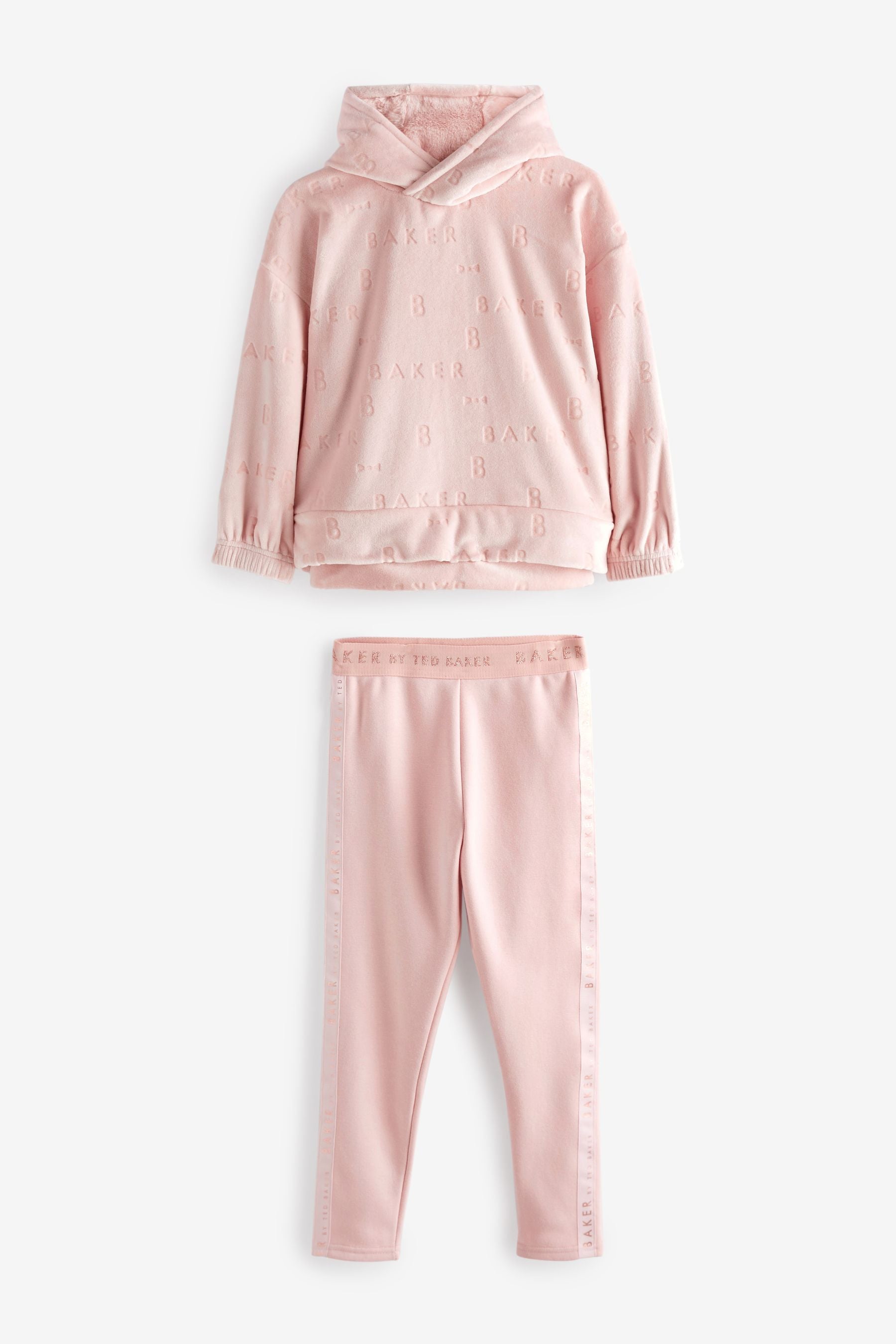 Baker by Ted Baker Velour Embossed Hoodie and Legging Set